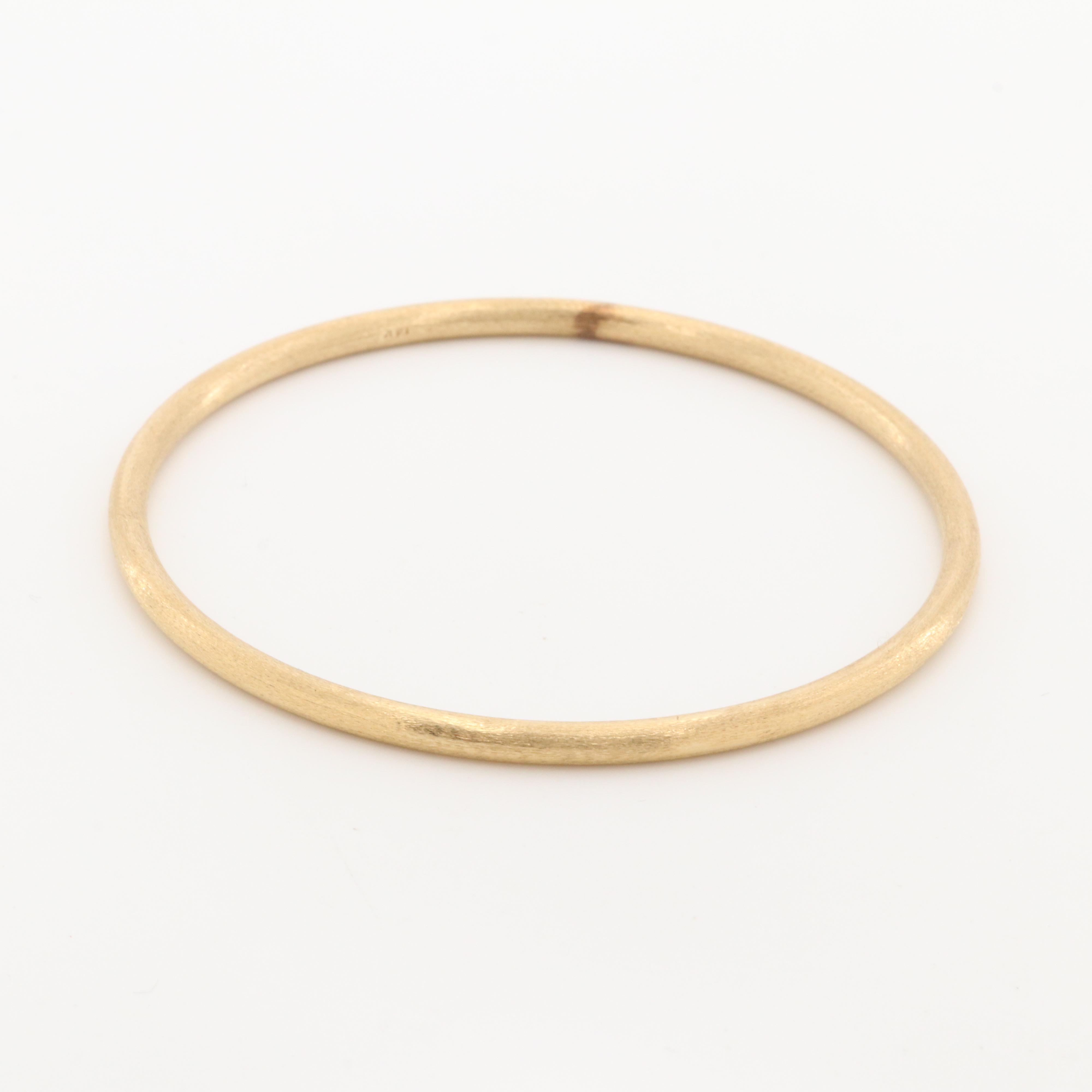 14K Yellow Gold Bangle Bracelet