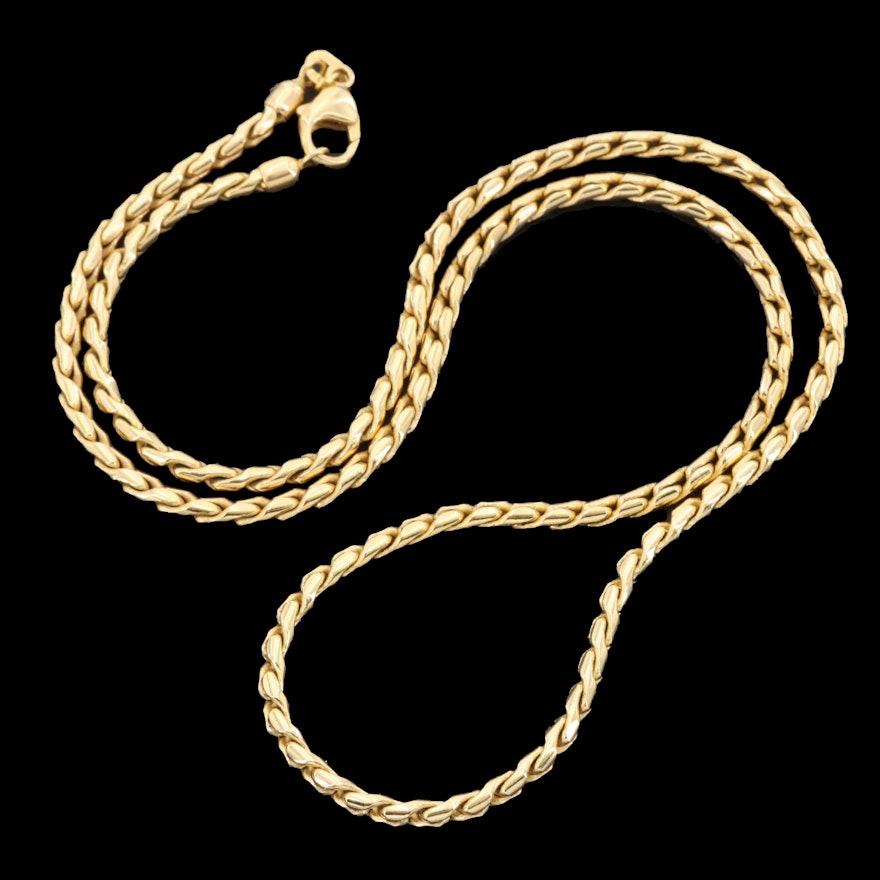 14K Yellow Gold Necklace Chain