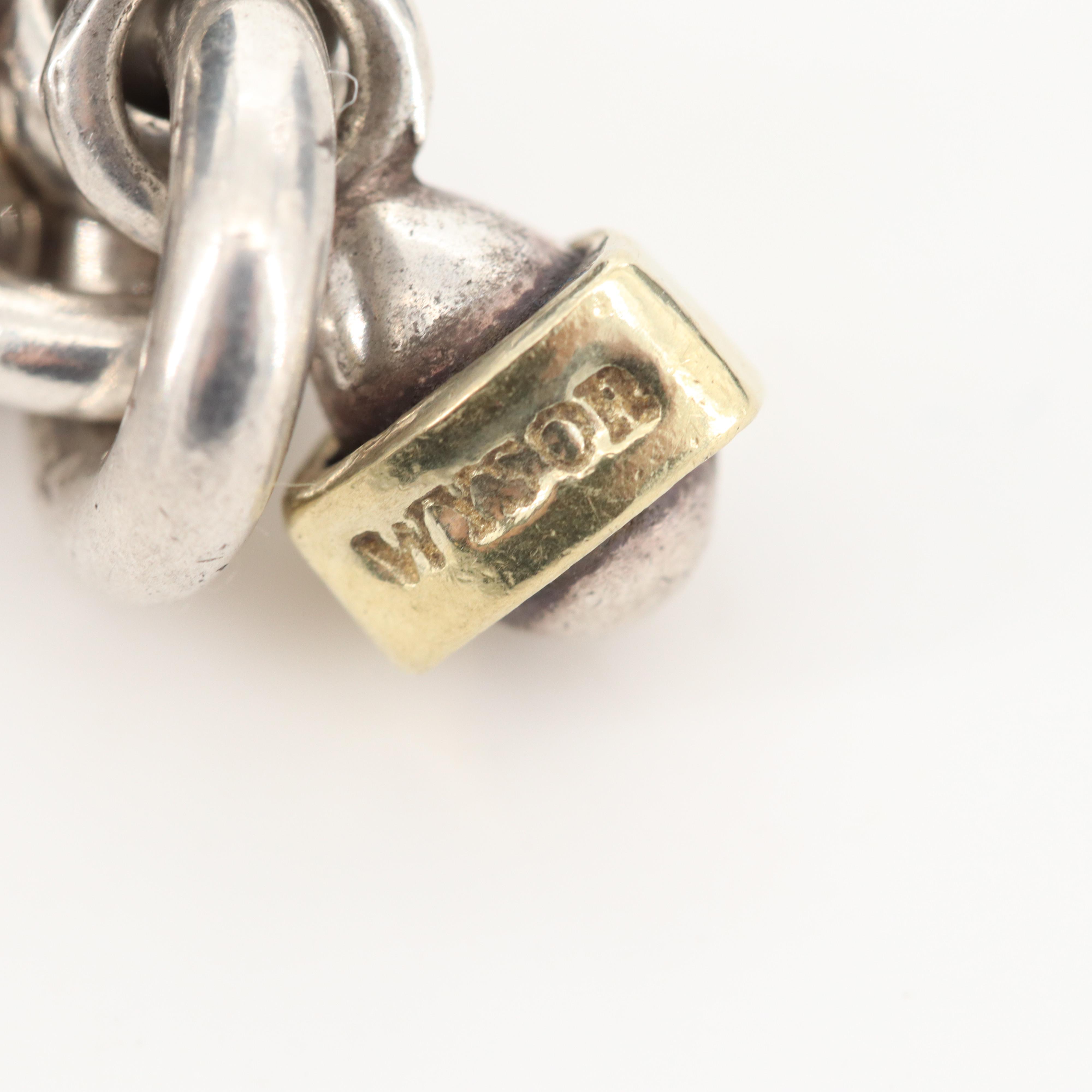 David Wysor Sterling Silver with 18K Yellow Gold Accents Bracelet