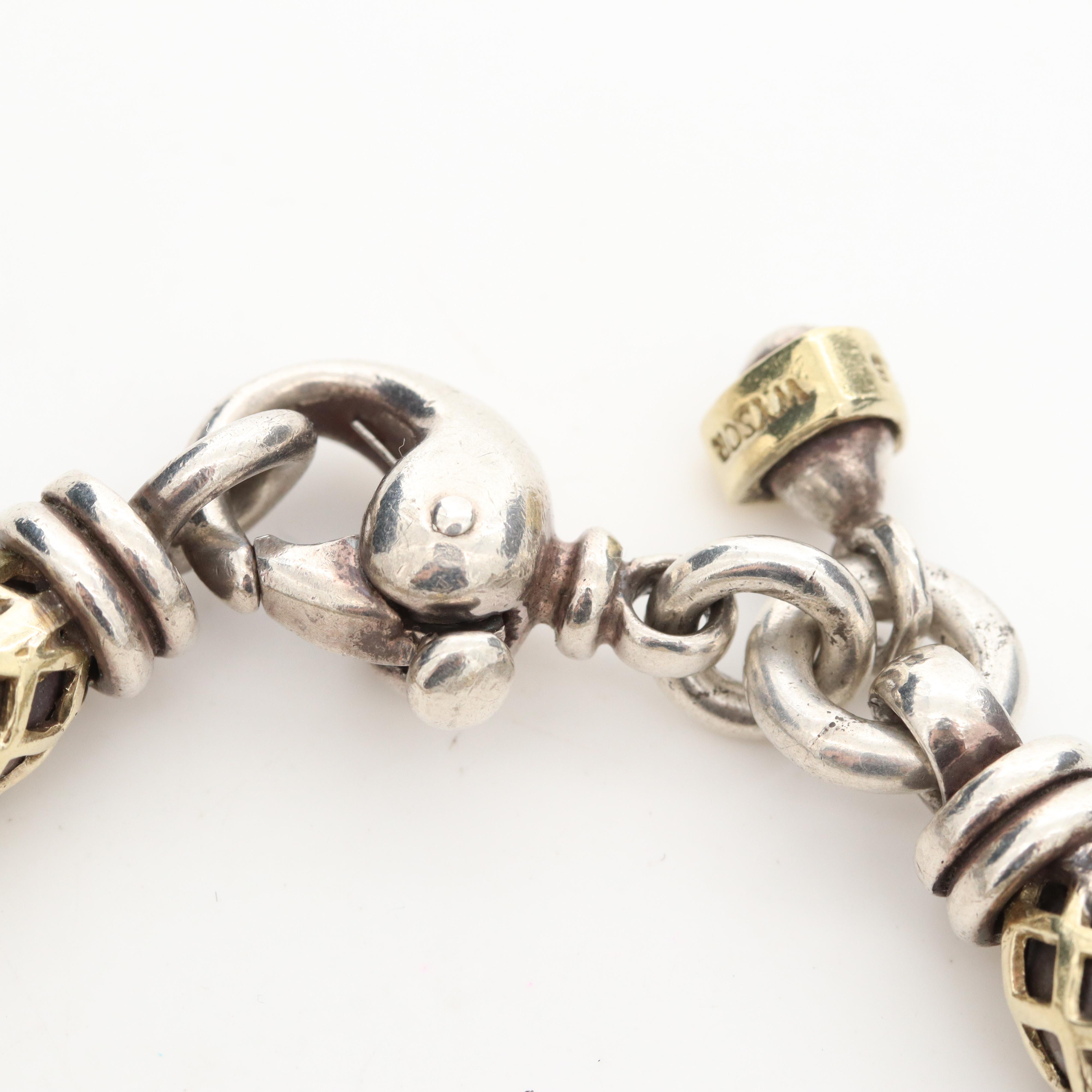 David Wysor Sterling Silver with 18K Yellow Gold Accents Bracelet