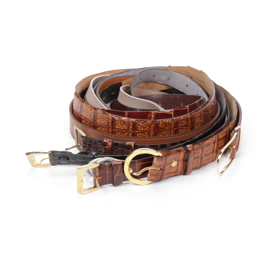 Maison Boinet, Brunello Cucinelli and Other Caiman, Alligator and Leather Belts