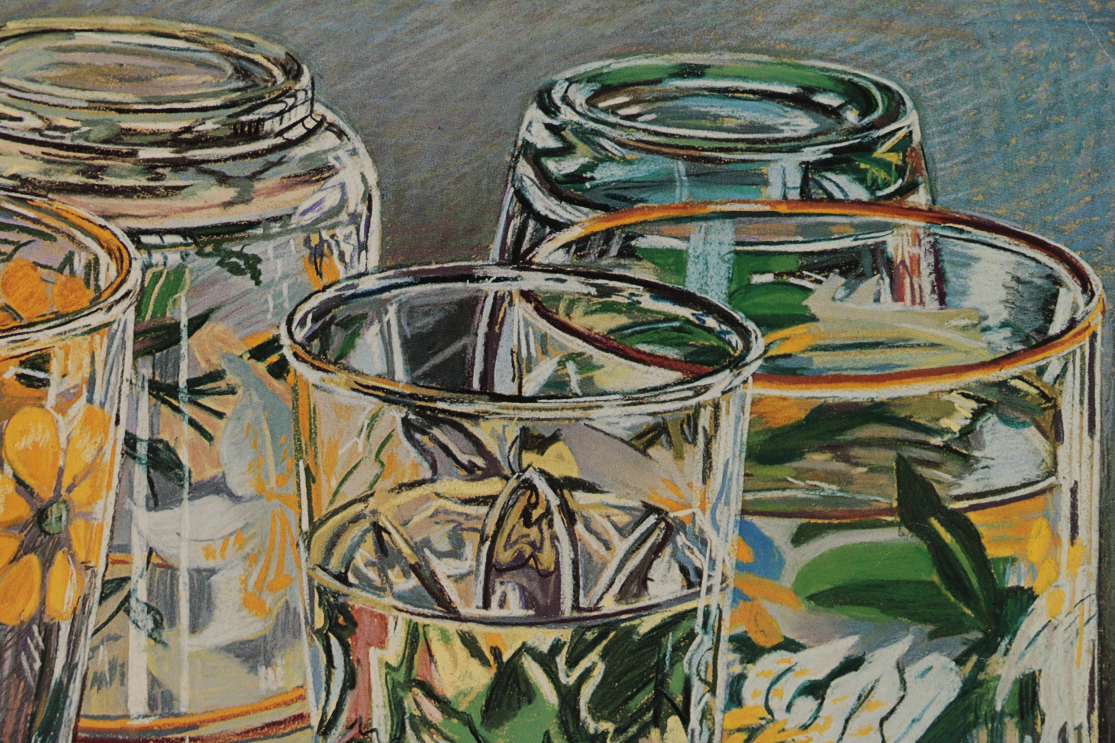 Janet Fish Offset Lithograph "Painted Glasses"
