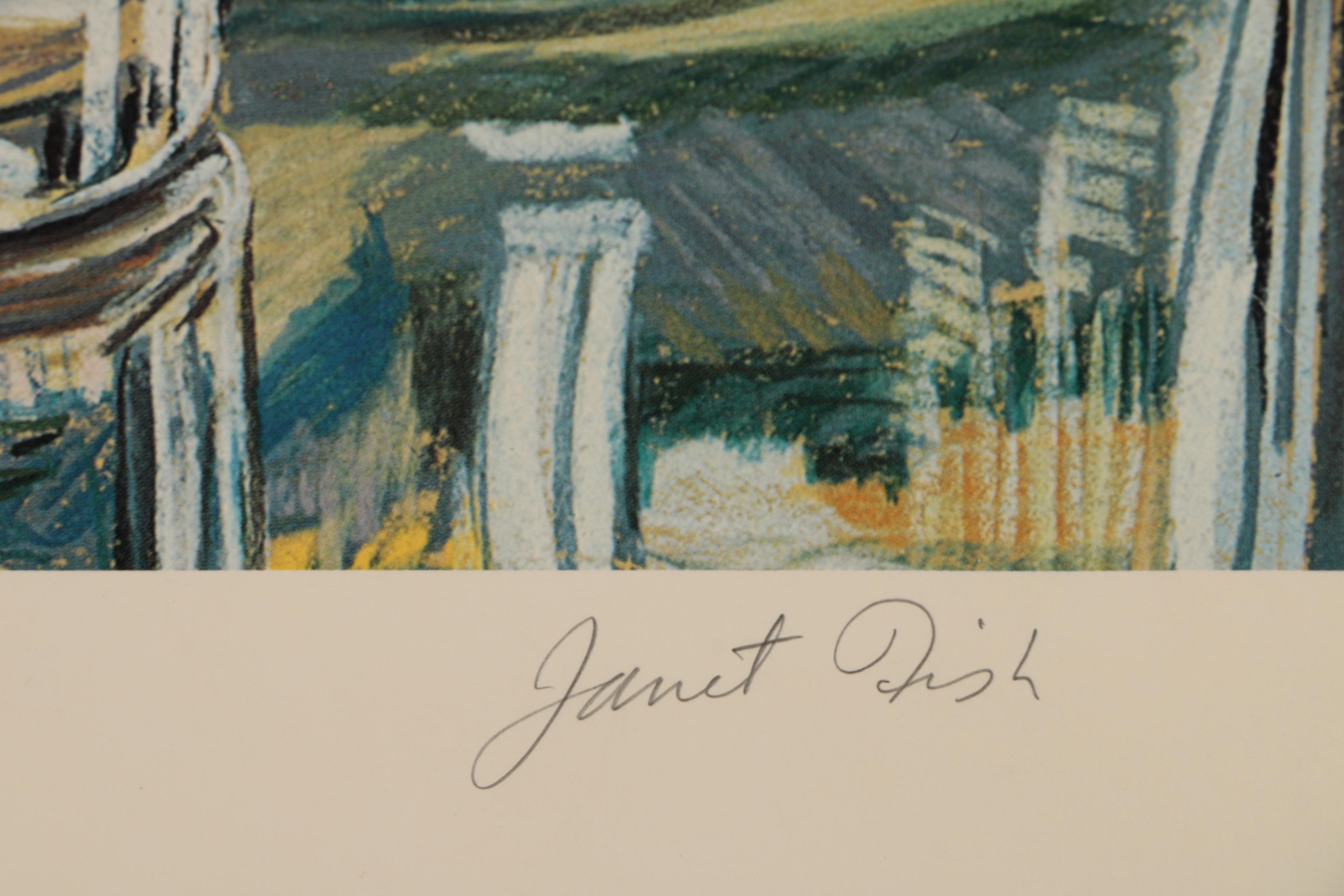 Janet Fish Offset Lithograph "Painted Glasses"