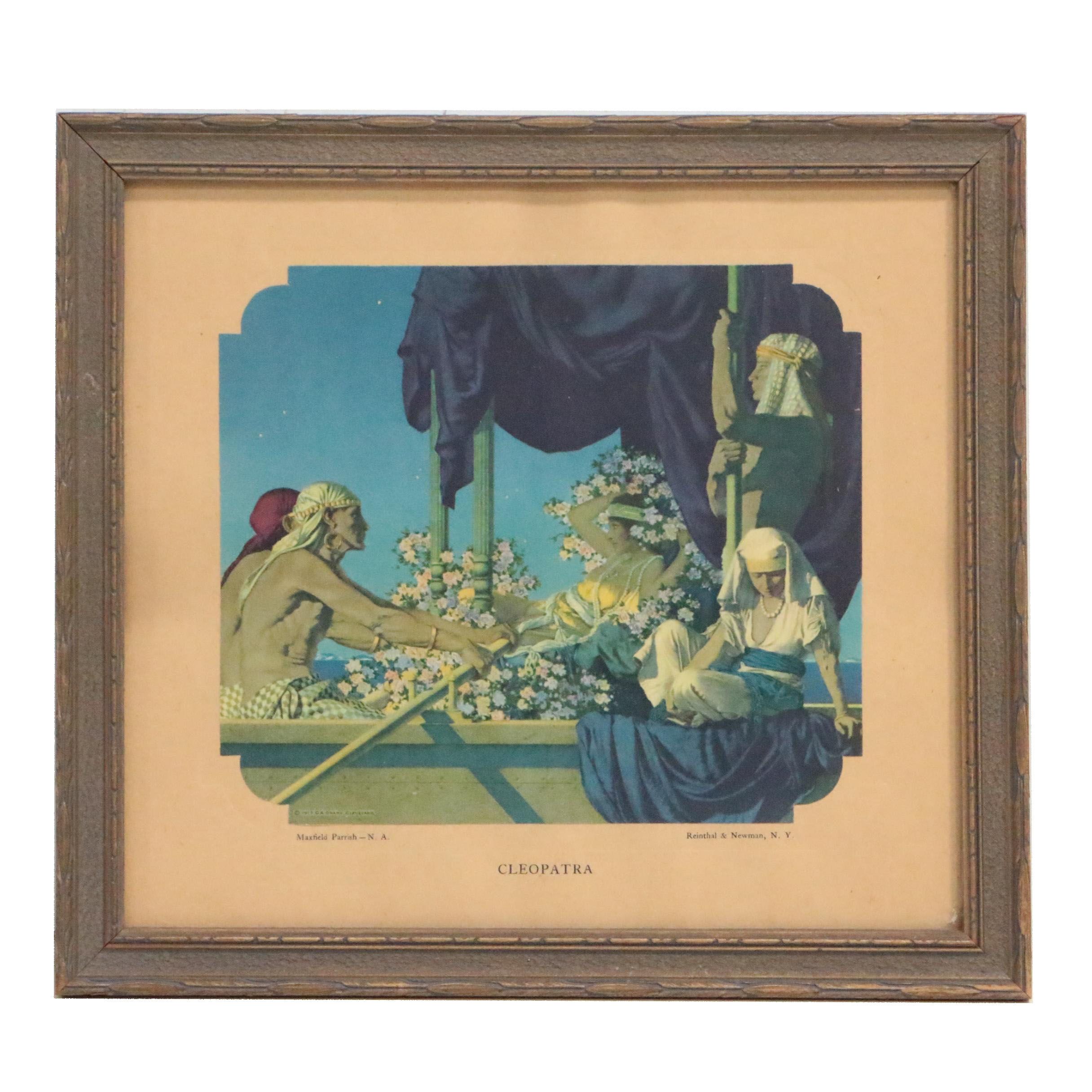 Halftone Lithograph After Maxfield Parrish "Cleopatra", 1917