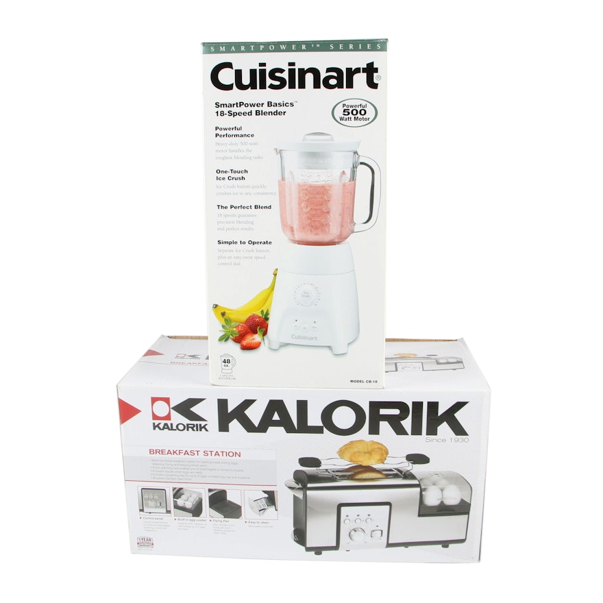 Cuisinart Blender and Kalorik Breakfast Station