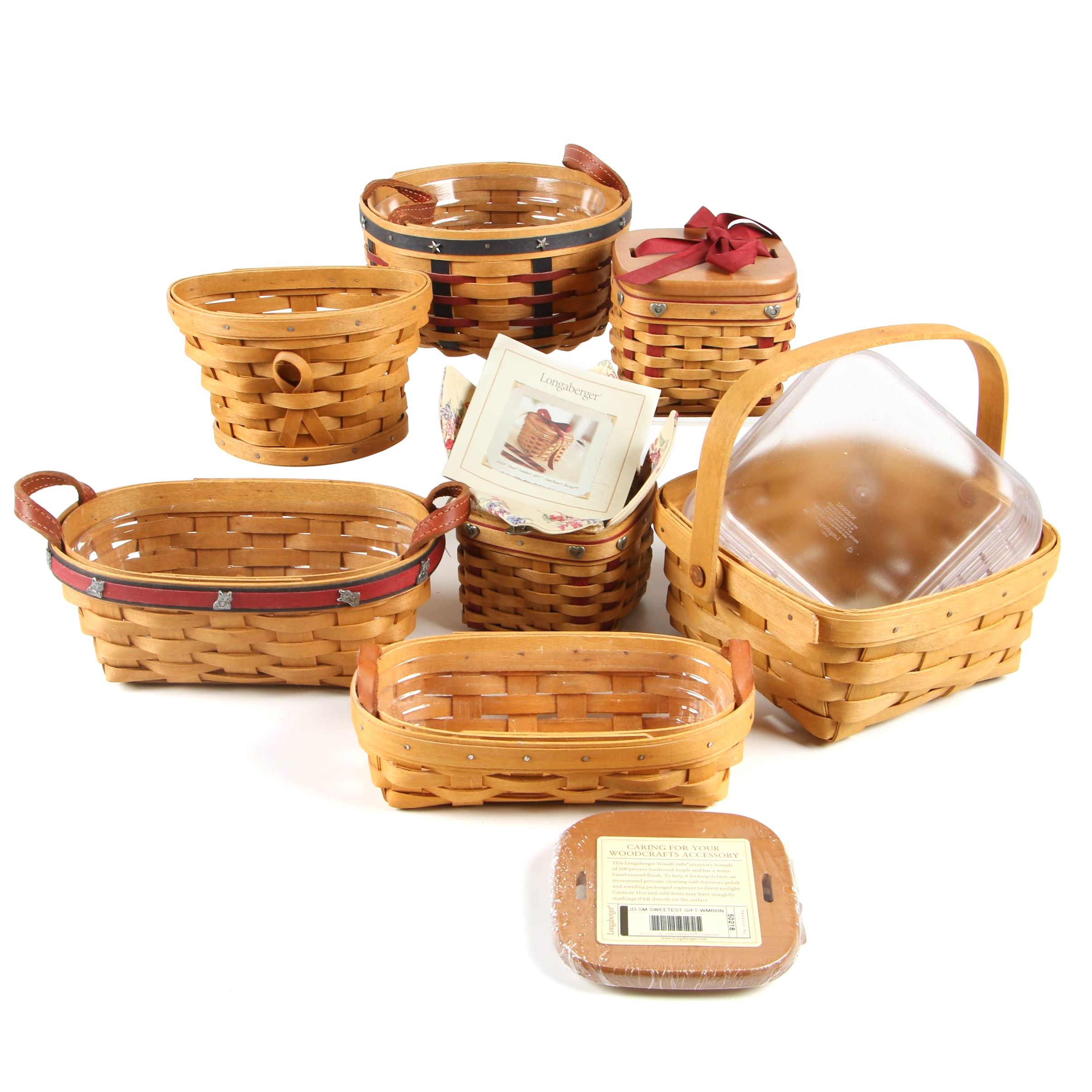 Longaberger Baskets including Small Sweetest Gift "Sweetheart" Baskets