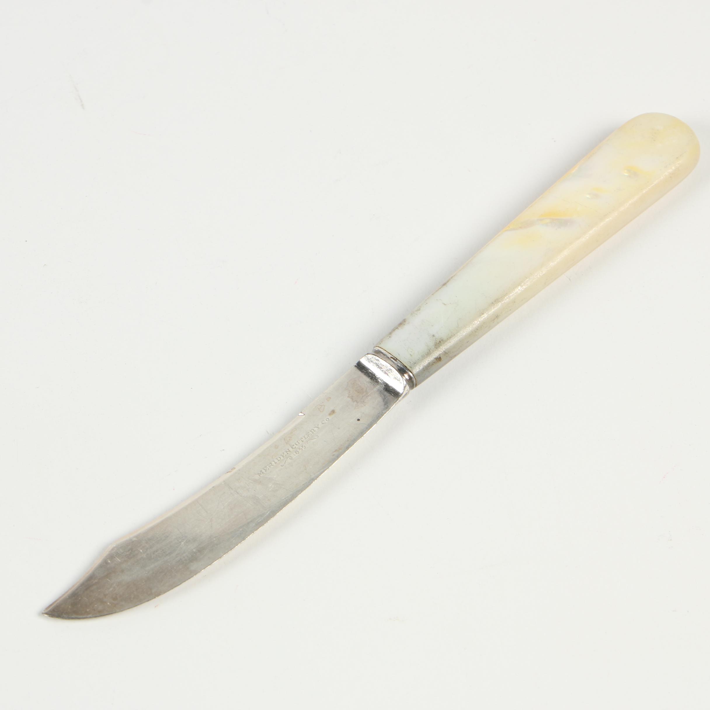 Landers, Frary & Clark Mother of Pearl Handle Knives and Butter Spreaders