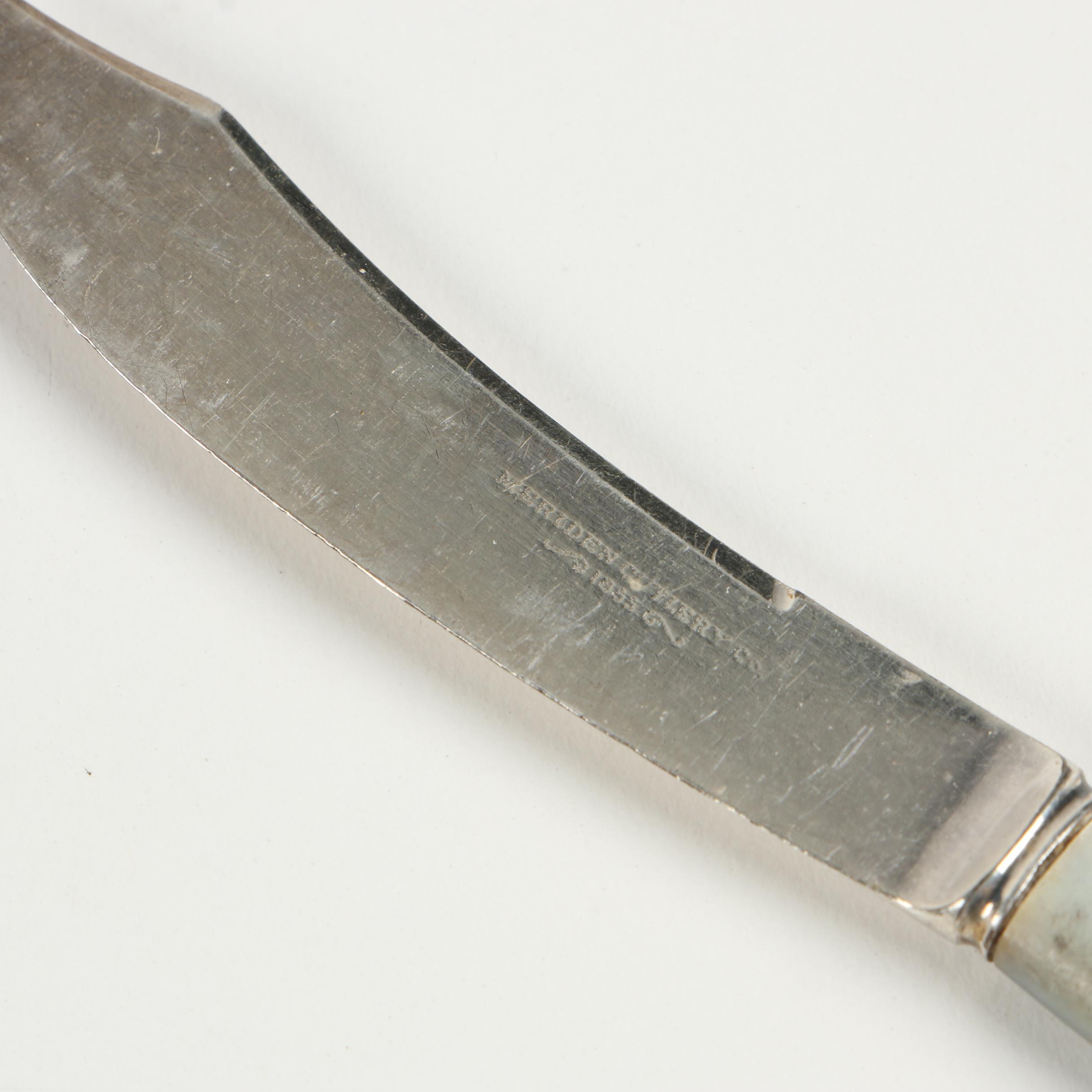 Landers, Frary & Clark Mother of Pearl Handle Knives and Butter Spreaders