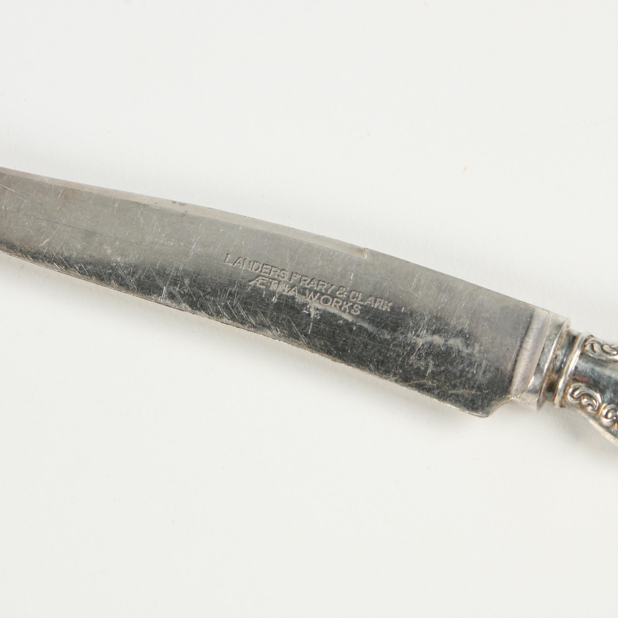 Landers, Frary & Clark Mother of Pearl Handle Knives and Butter Spreaders