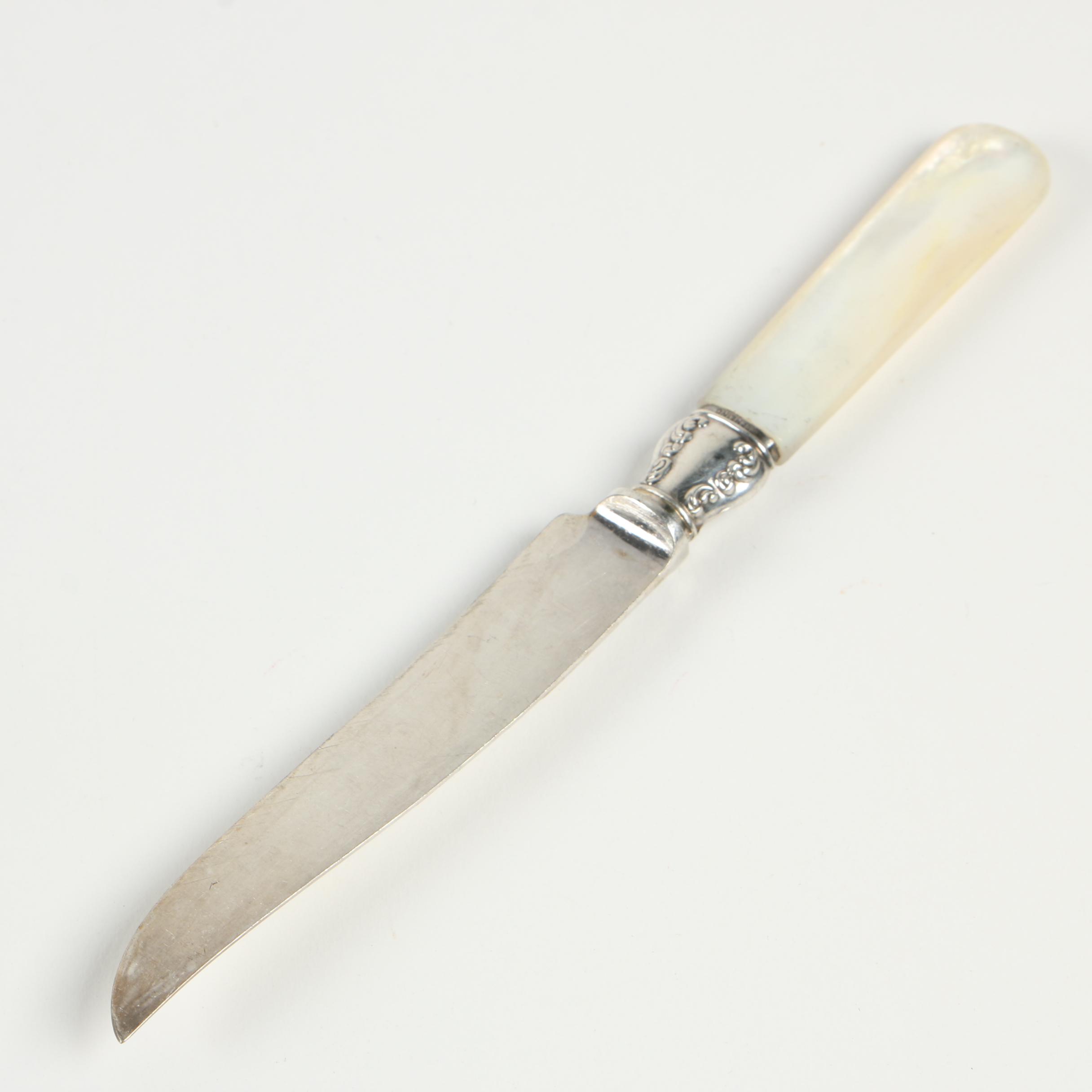 Landers, Frary & Clark Mother of Pearl Handle Knives and Butter Spreaders