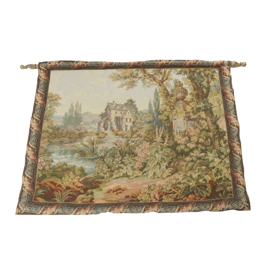 Design Toscano Machine-Woven Tapestry after Boucher "Le Vieux Moulin"