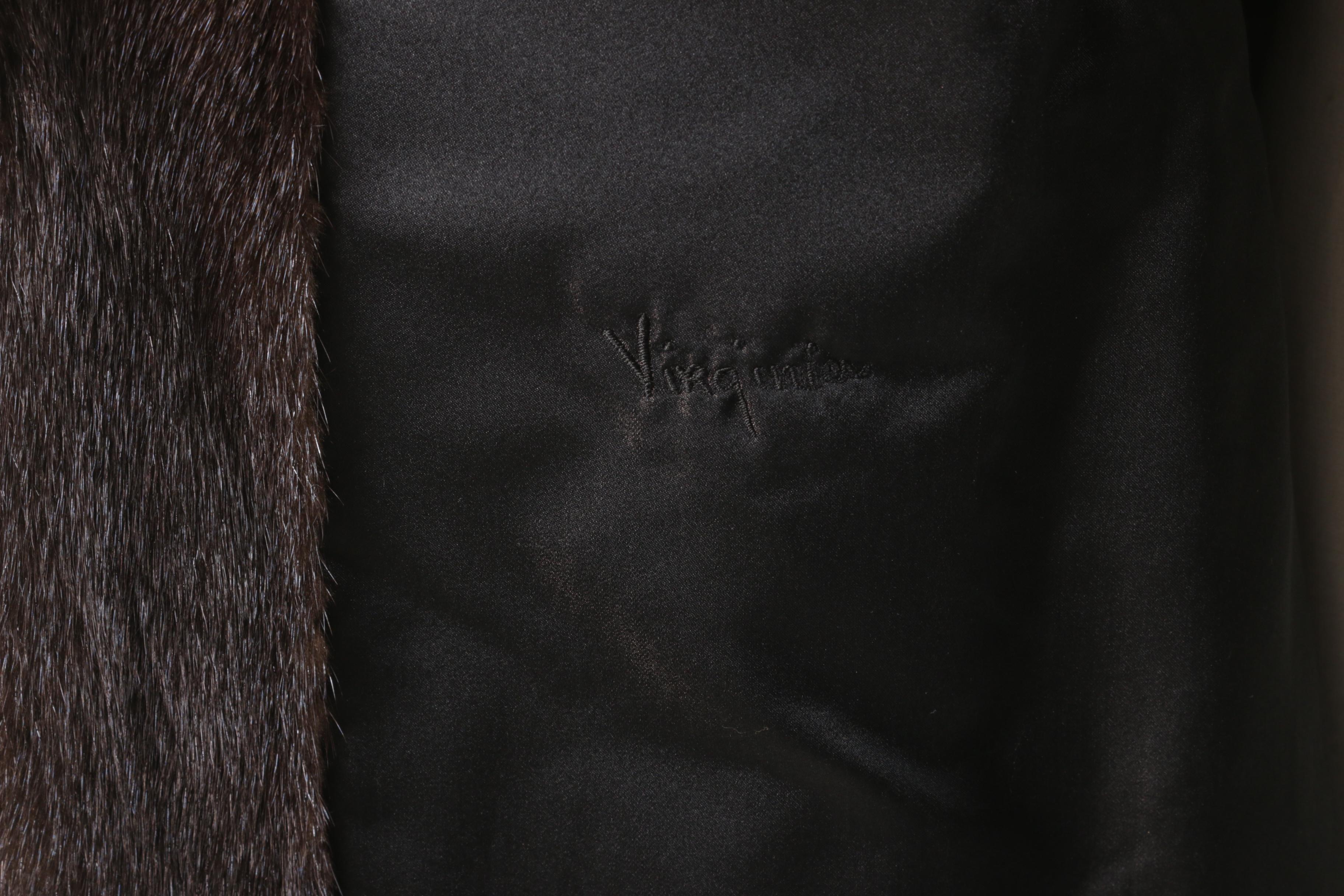 I. Magnin Mahogany Mink Fur Stroller Coat, Vintage