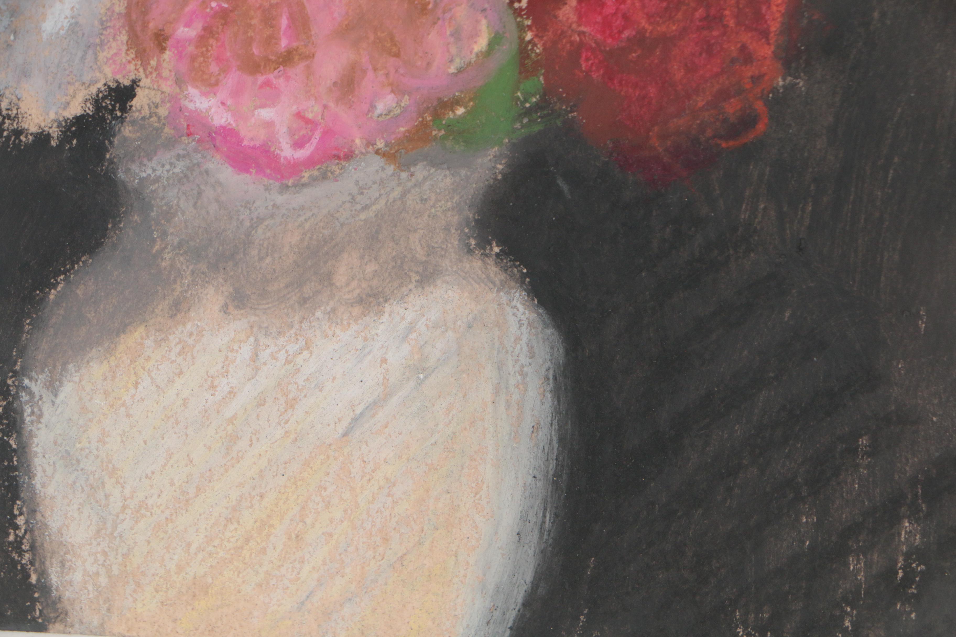 Robert Kulicke 1962 Mixed Media on Paper of Floral Still Life