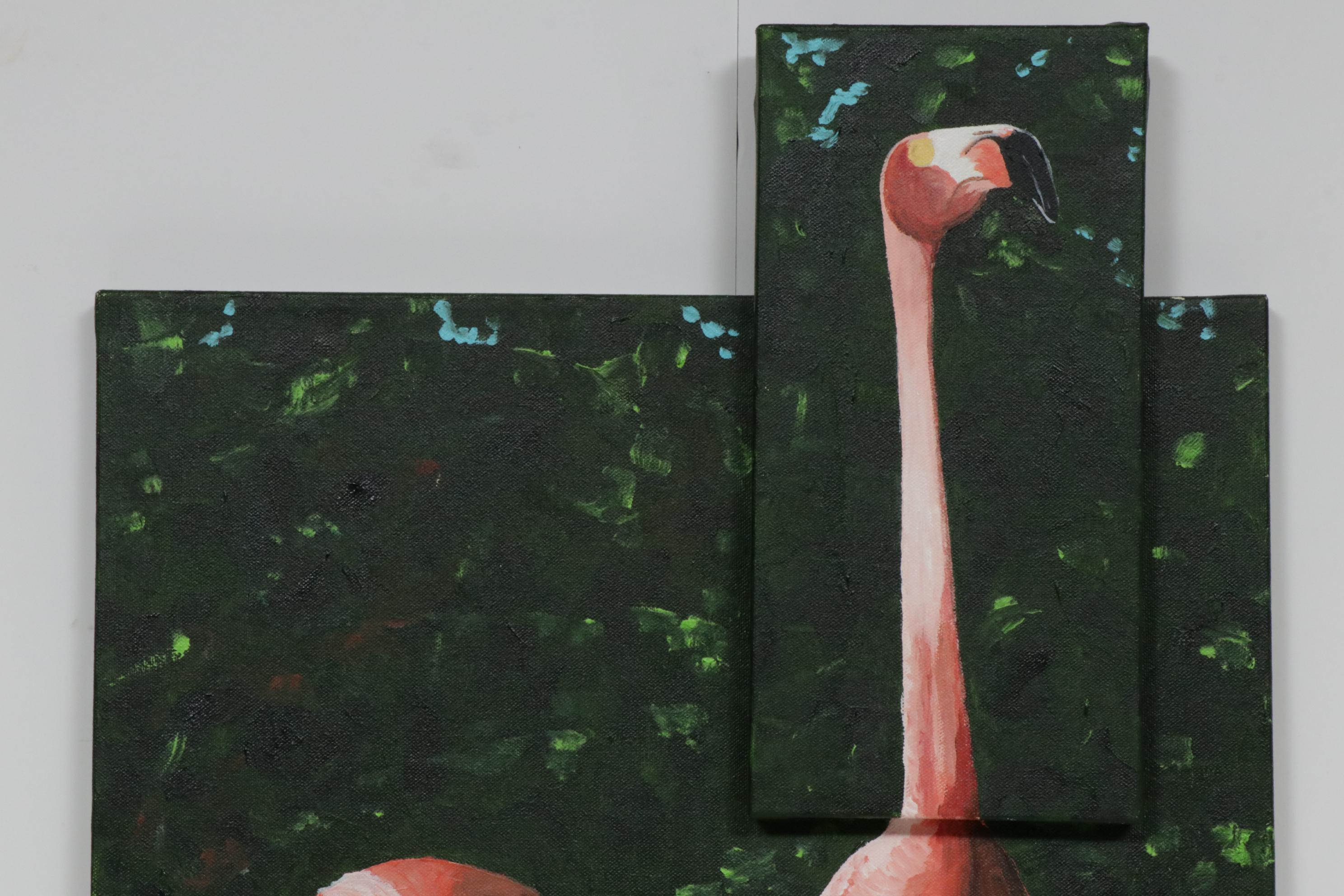 Tom Baillieul Acrylic Painting "Two Dudes Wading"