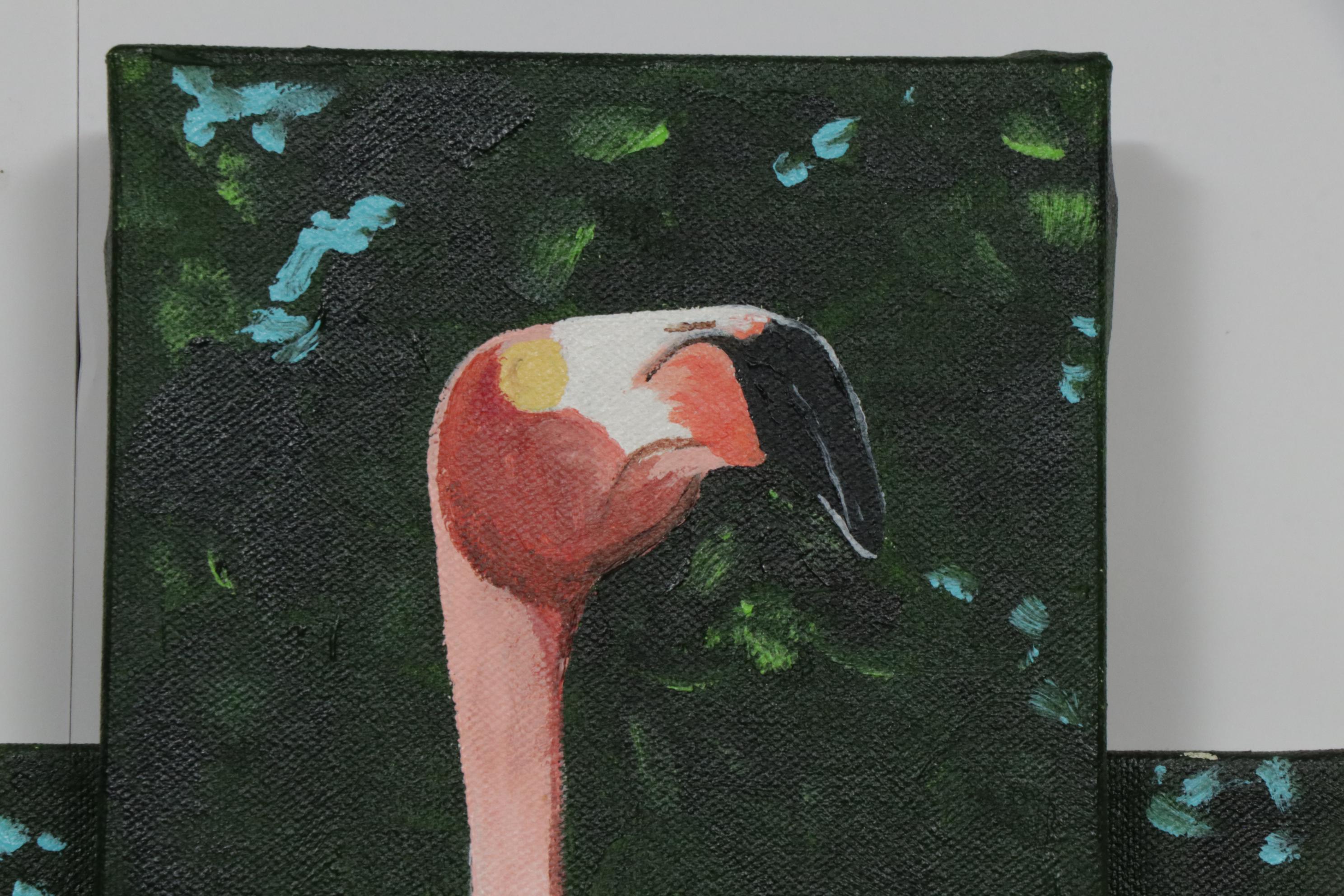 Tom Baillieul Acrylic Painting "Two Dudes Wading"