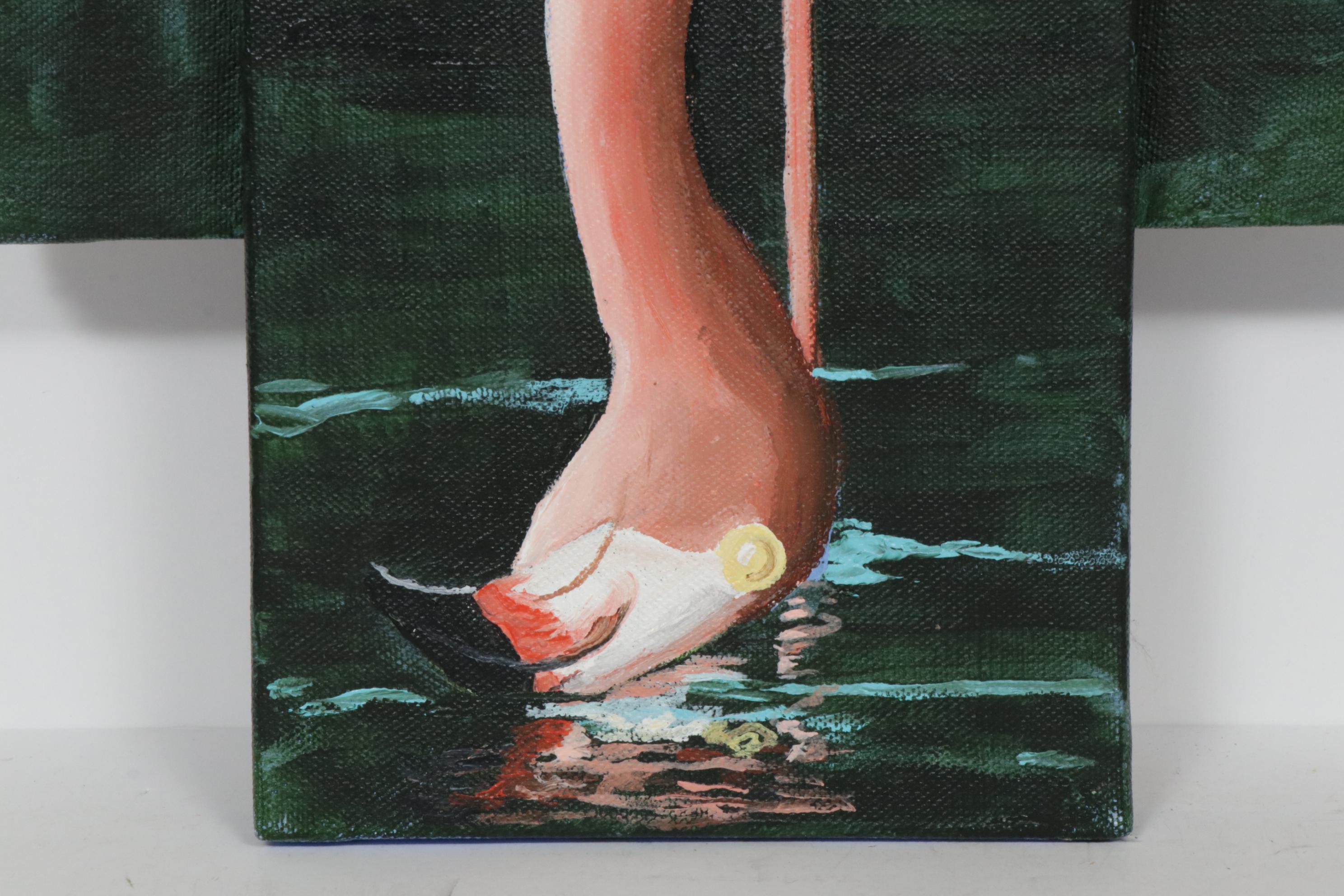 Tom Baillieul Acrylic Painting "Two Dudes Wading"