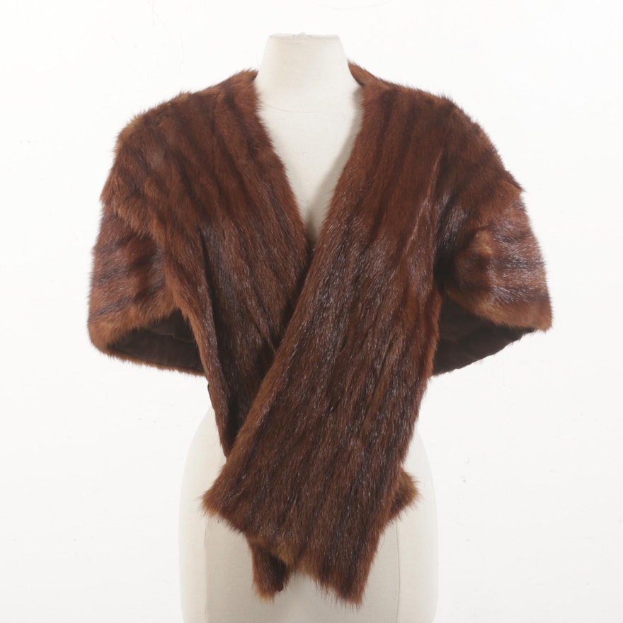 Dyed Marmot Fur Stole, Vintage