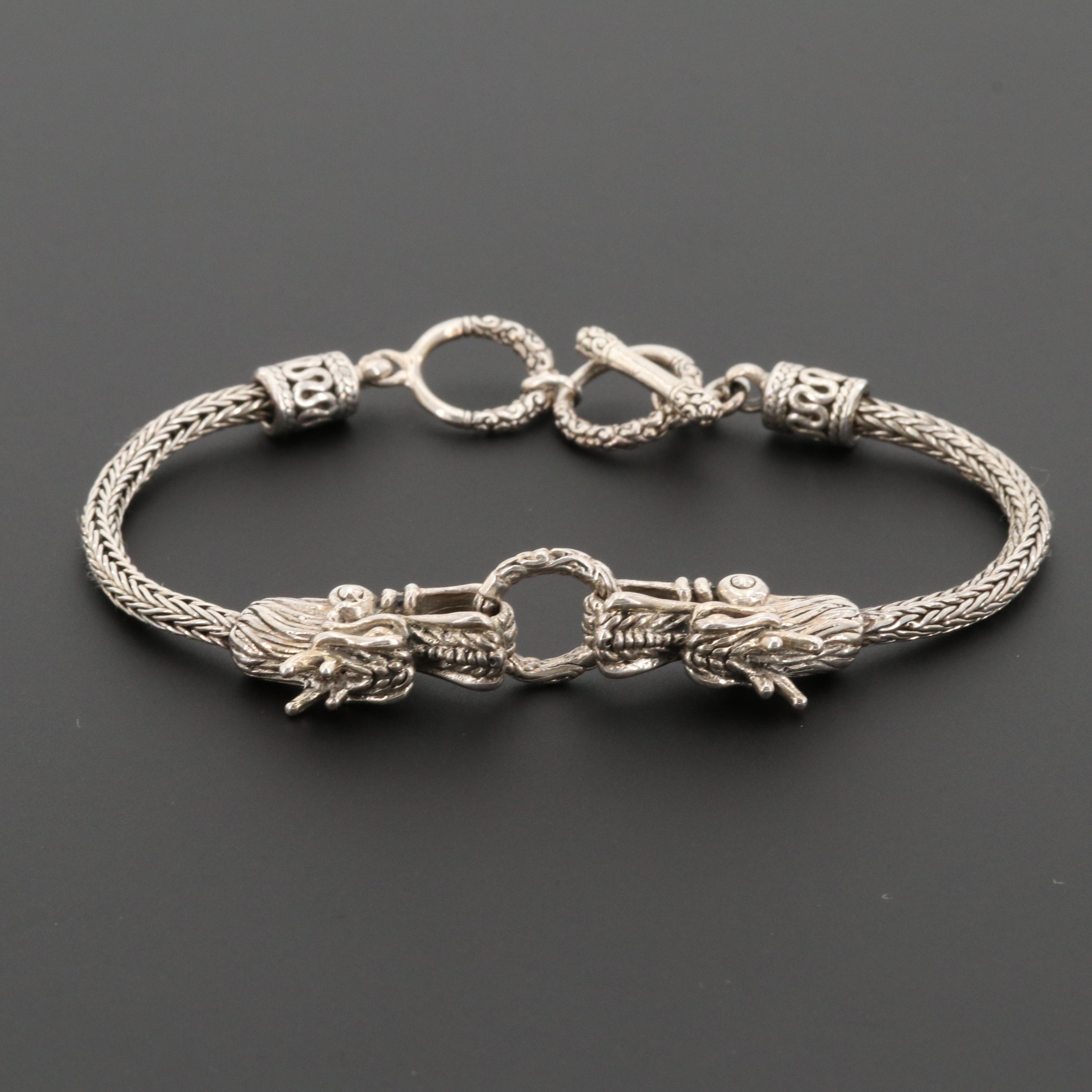 Sterling Silver Dragon Bracelet