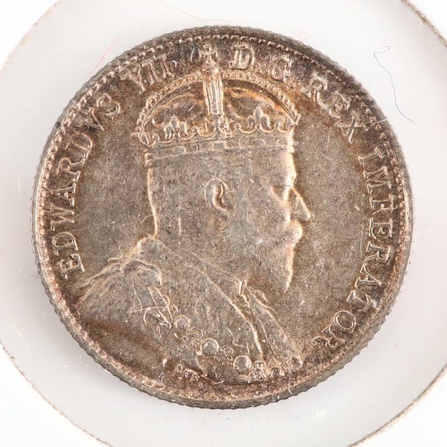 A 1905 Canadian 5-Cent Silver Coin