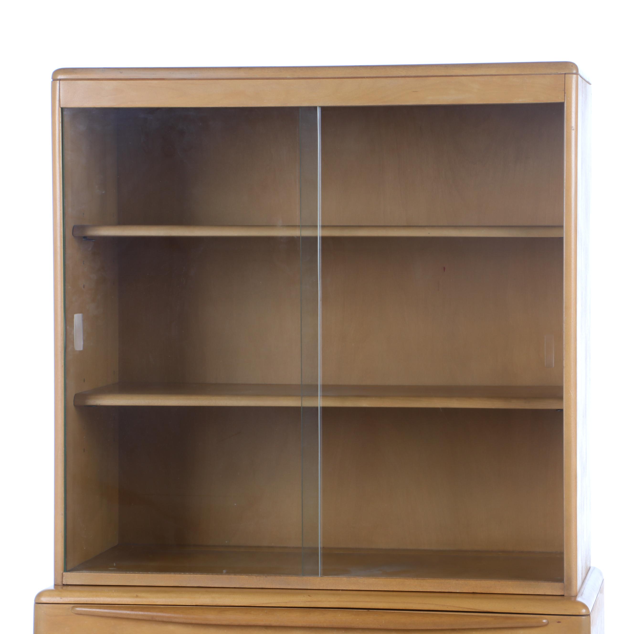 Heywood-Wakefield, Mid Century Modern Birch China Cabinet