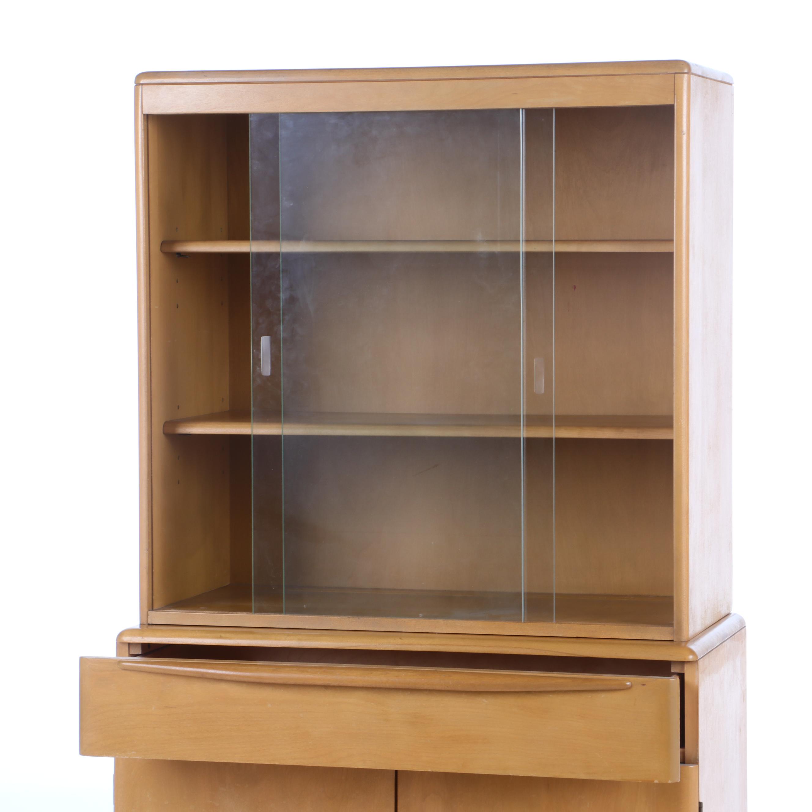 Heywood-Wakefield, Mid Century Modern Birch China Cabinet