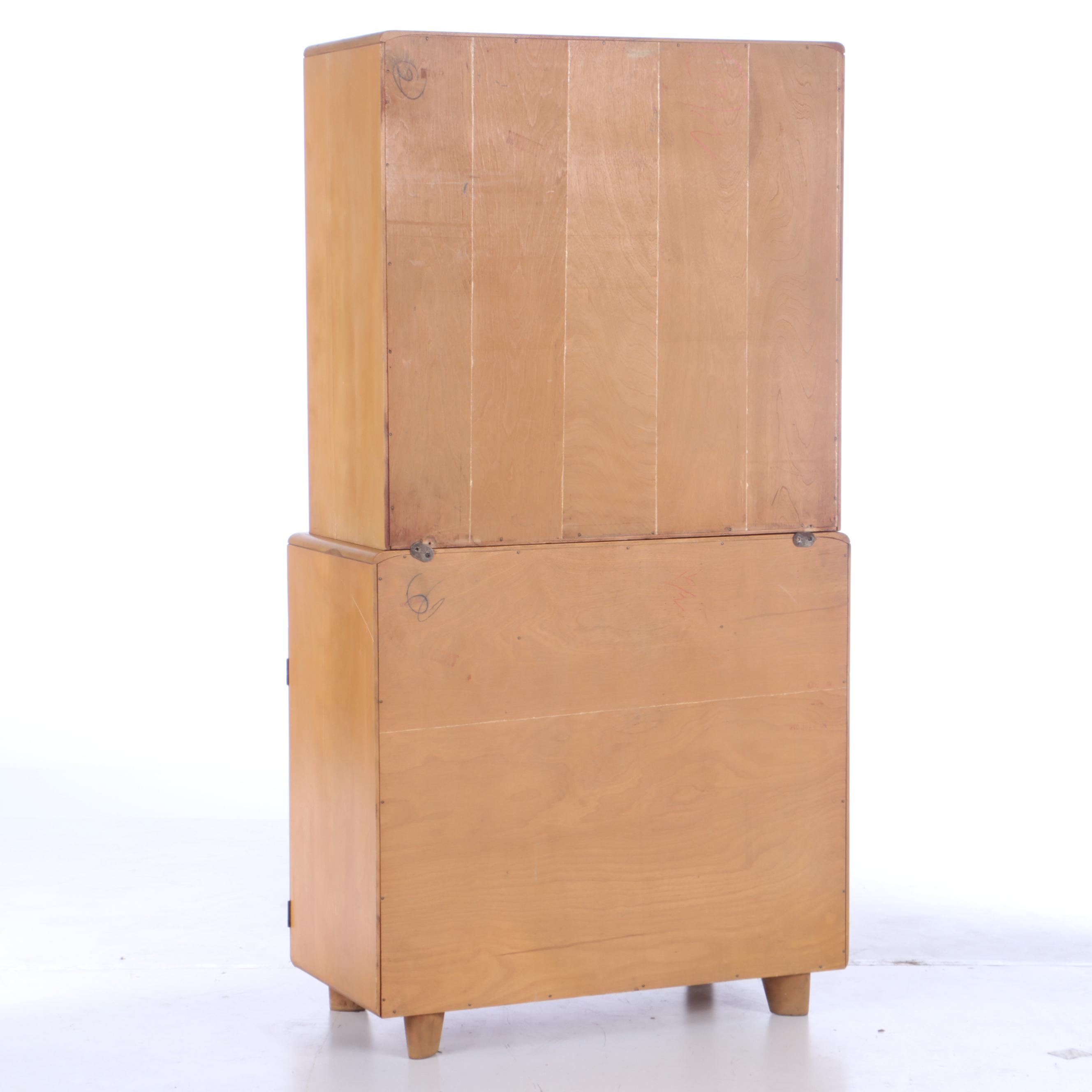 Heywood-Wakefield, Mid Century Modern Birch China Cabinet