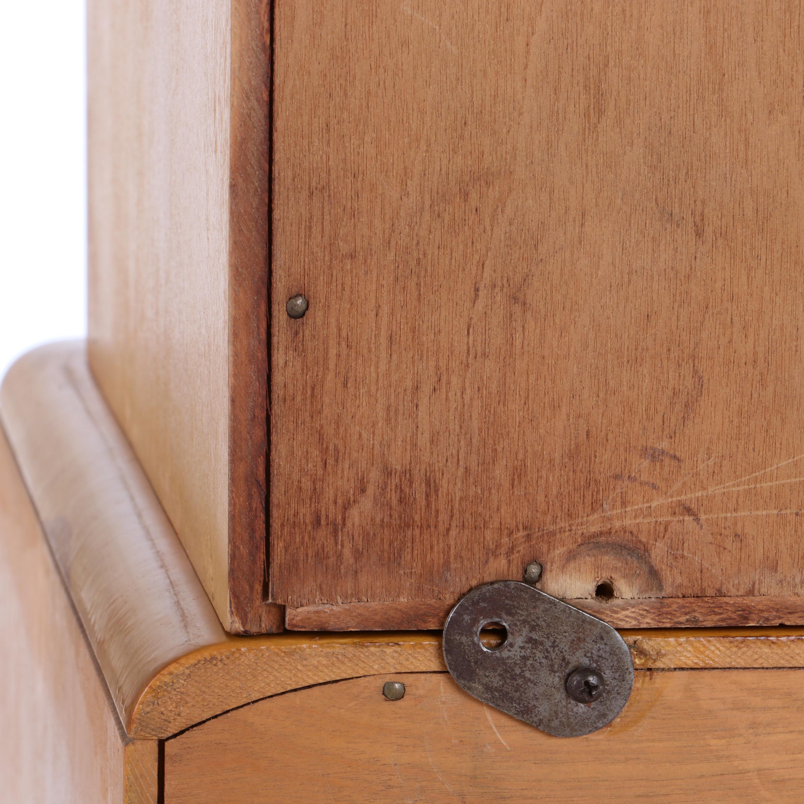 Heywood-Wakefield, Mid Century Modern Birch China Cabinet