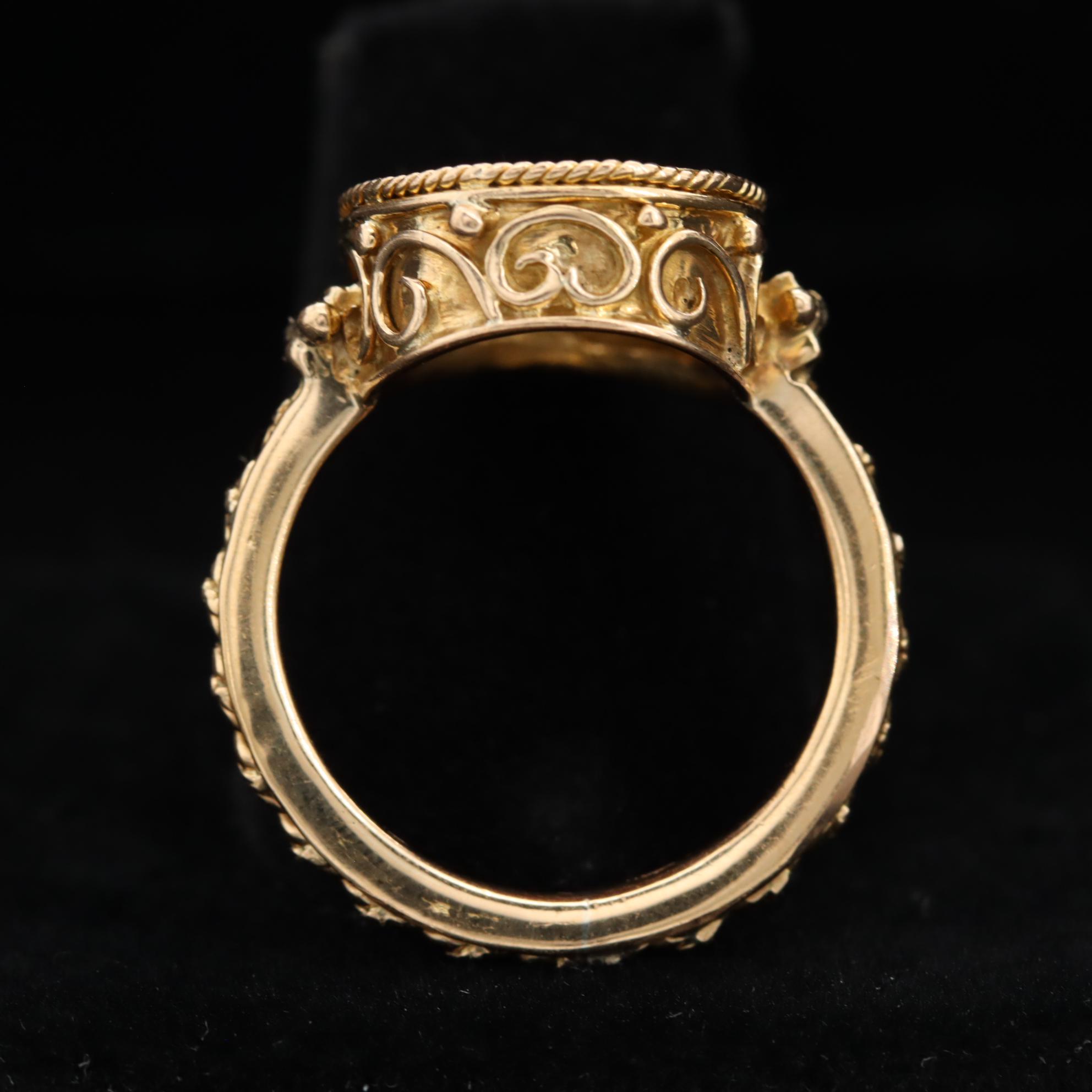 14K Yellow Gold Sard Intaglio Ring