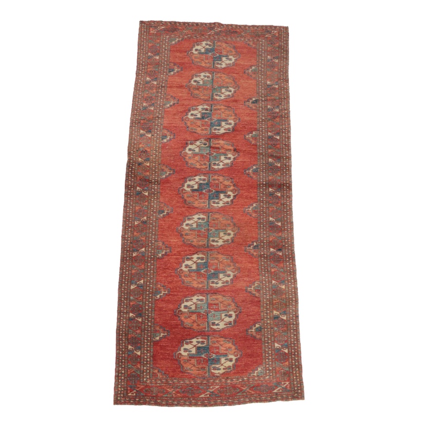 Hand-Knotted Afghan Ersari Wool Carpet Runner
