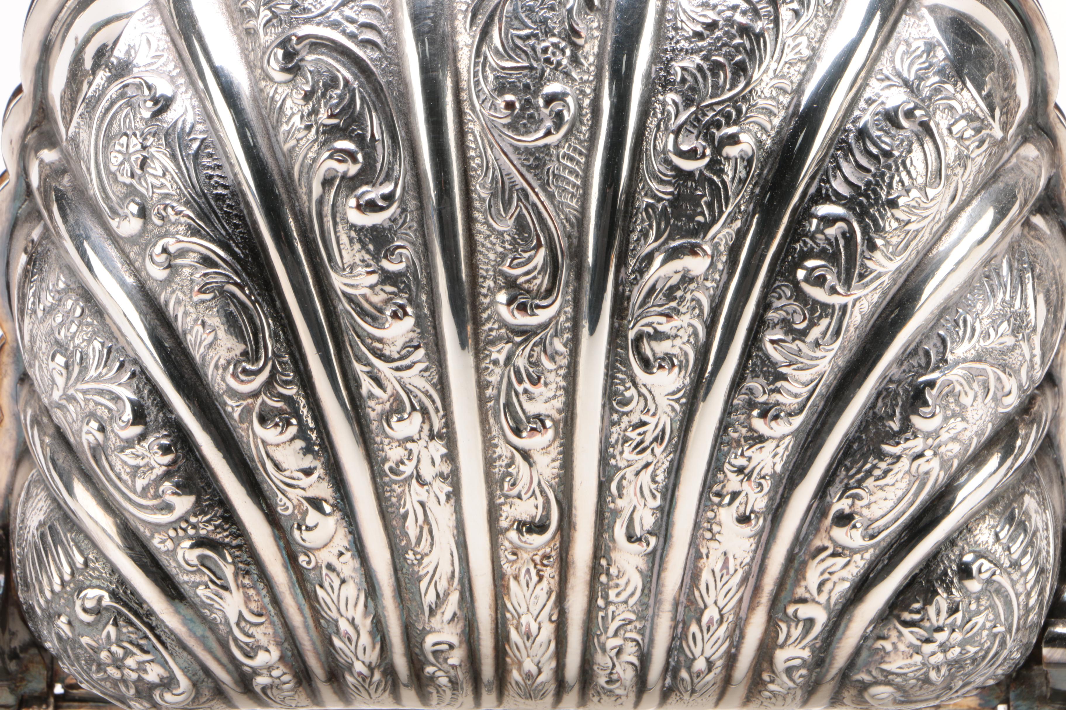 William Adams Silver Plate Folding Clamshell Biscuit Warmer, Late 19th Century