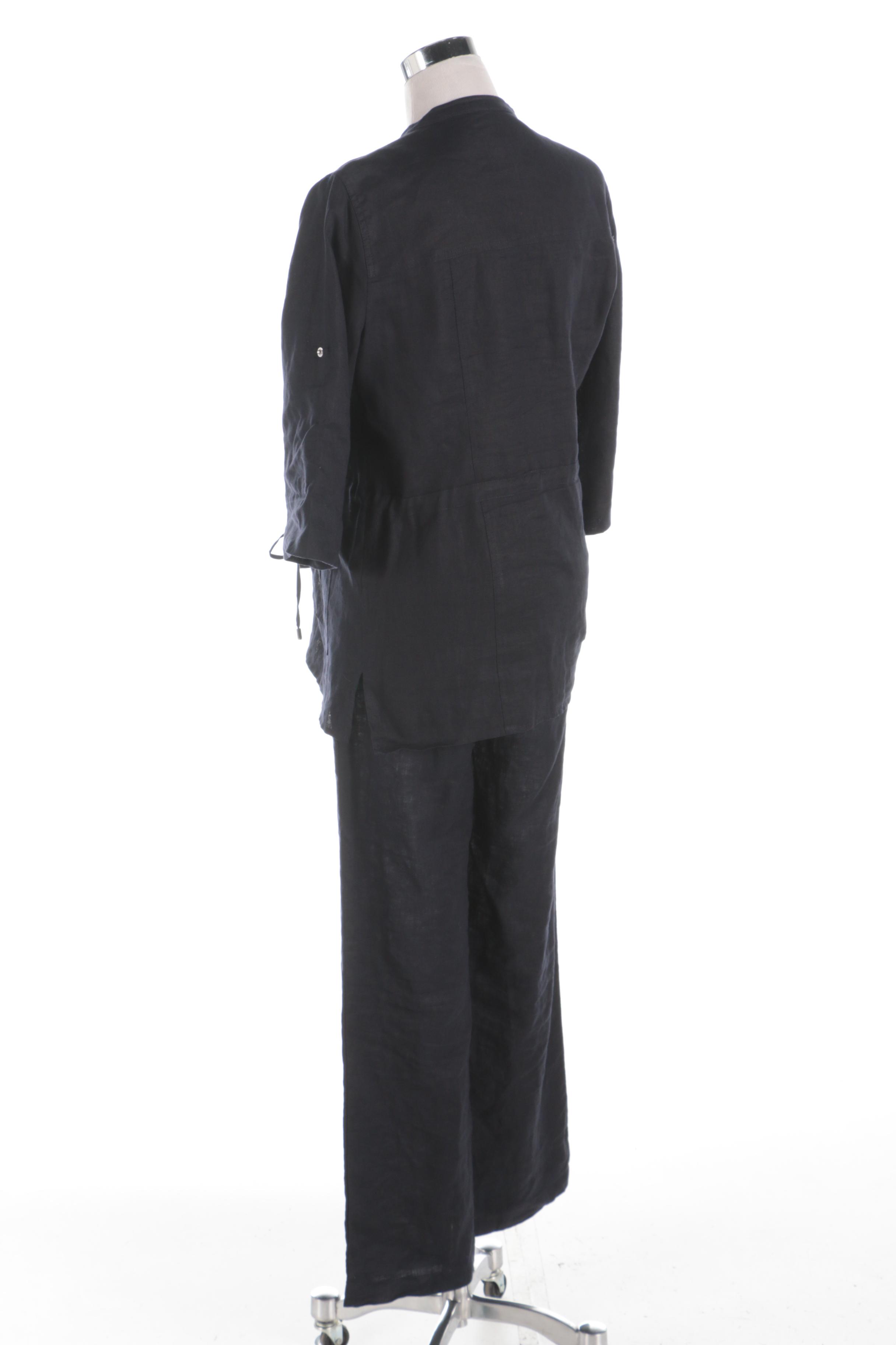 MICHAEL Michael Kors Safari Inspired Navy Linen Pant Set