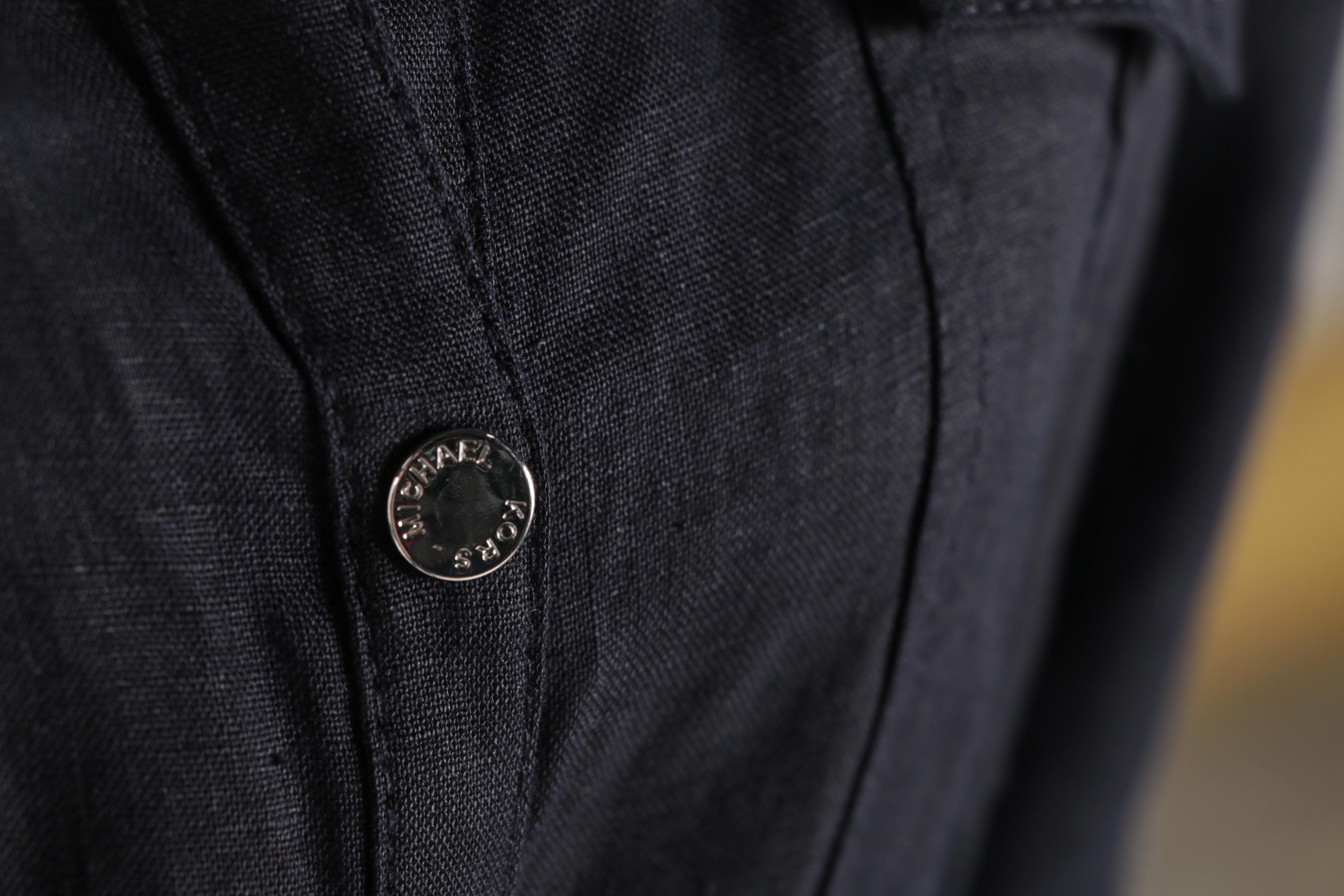 MICHAEL Michael Kors Safari Inspired Navy Linen Pant Set