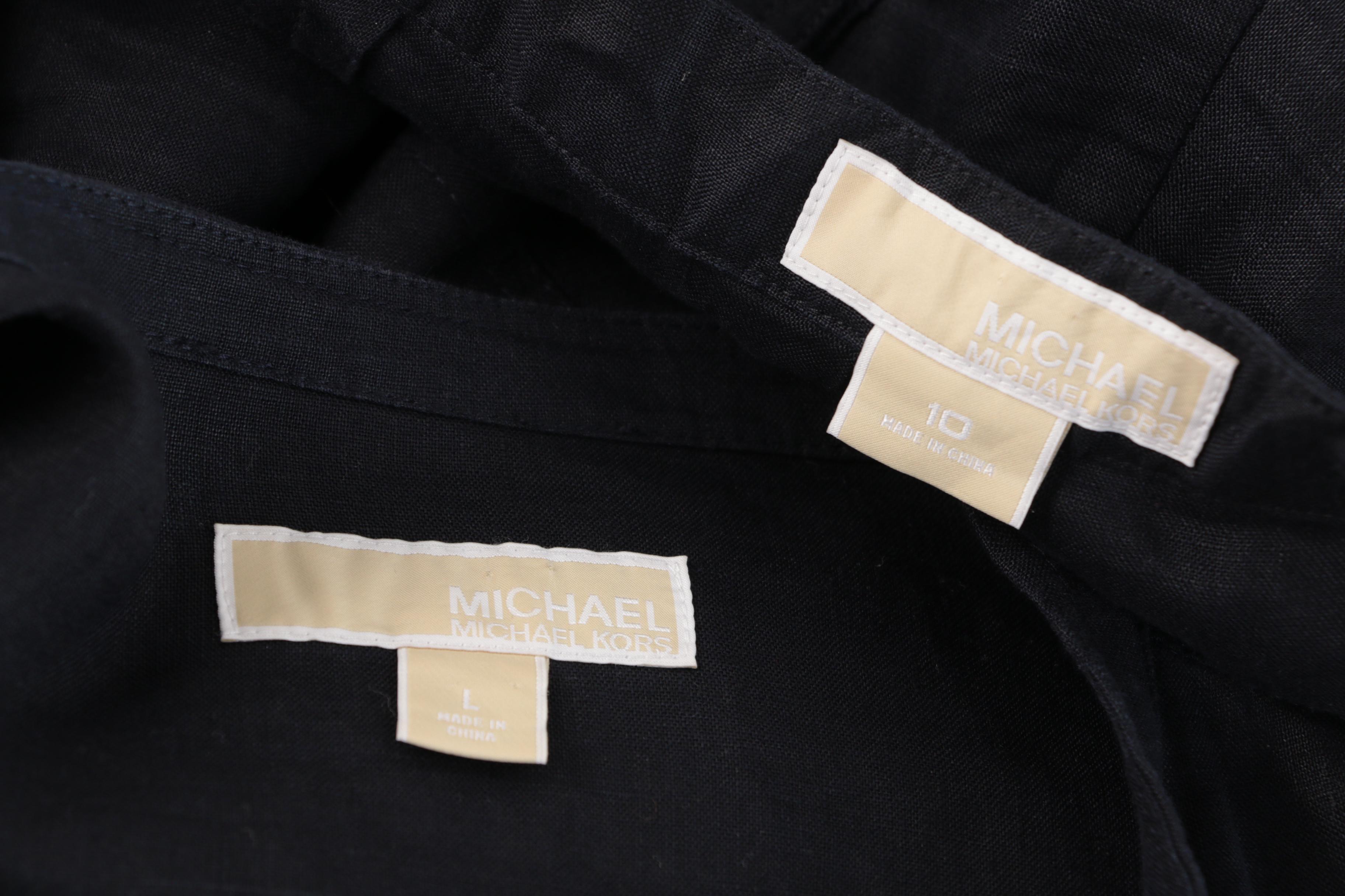 MICHAEL Michael Kors Safari Inspired Navy Linen Pant Set