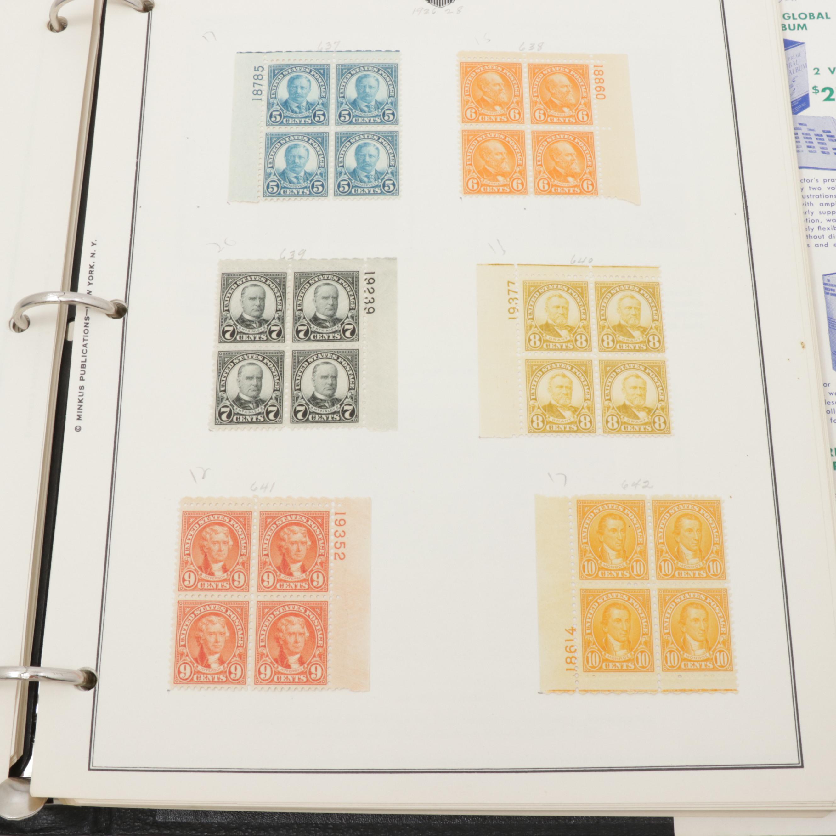 American Plate Block Album Volume I 1919-1937, Stamp Collection