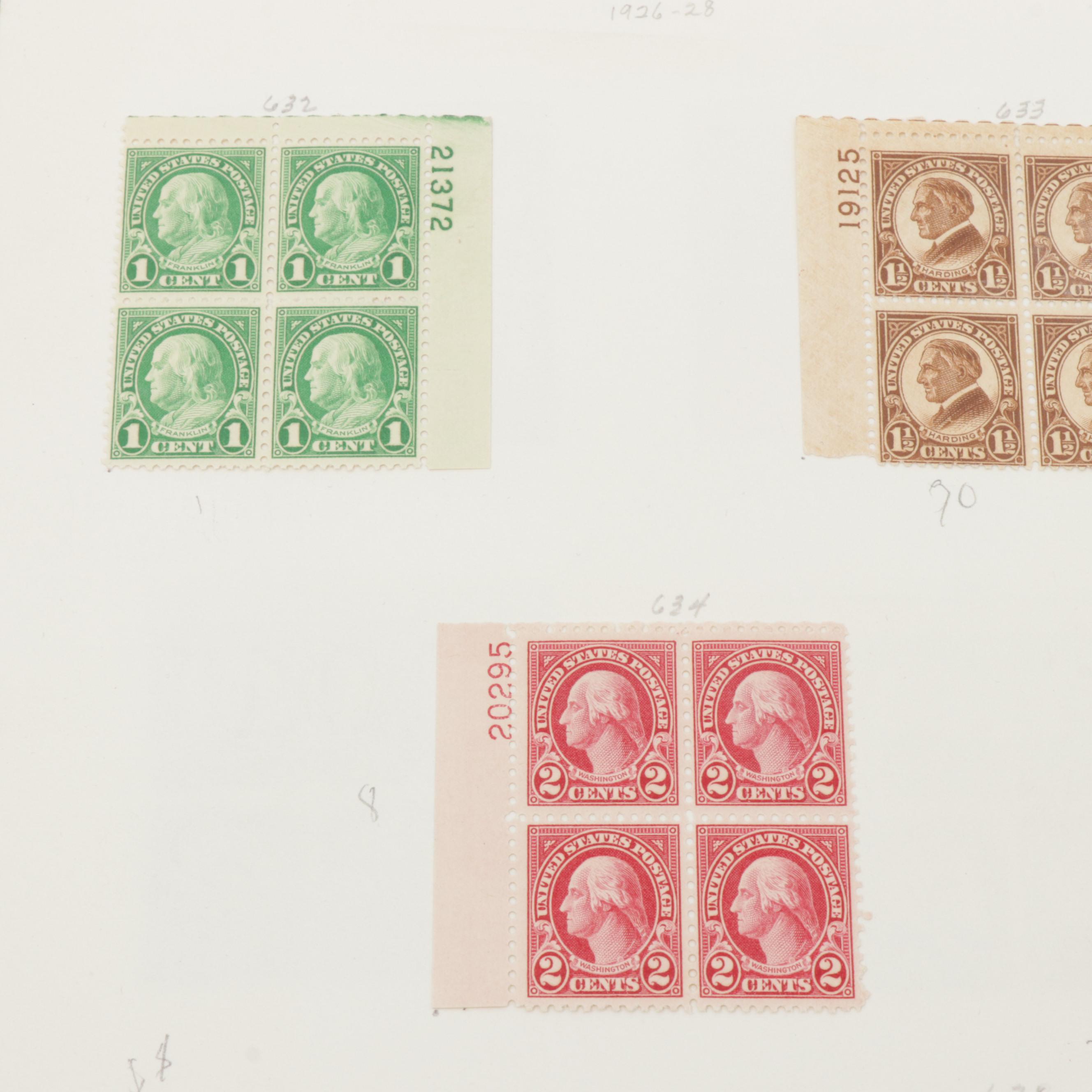 American Plate Block Album Volume I 1919-1937, Stamp Collection