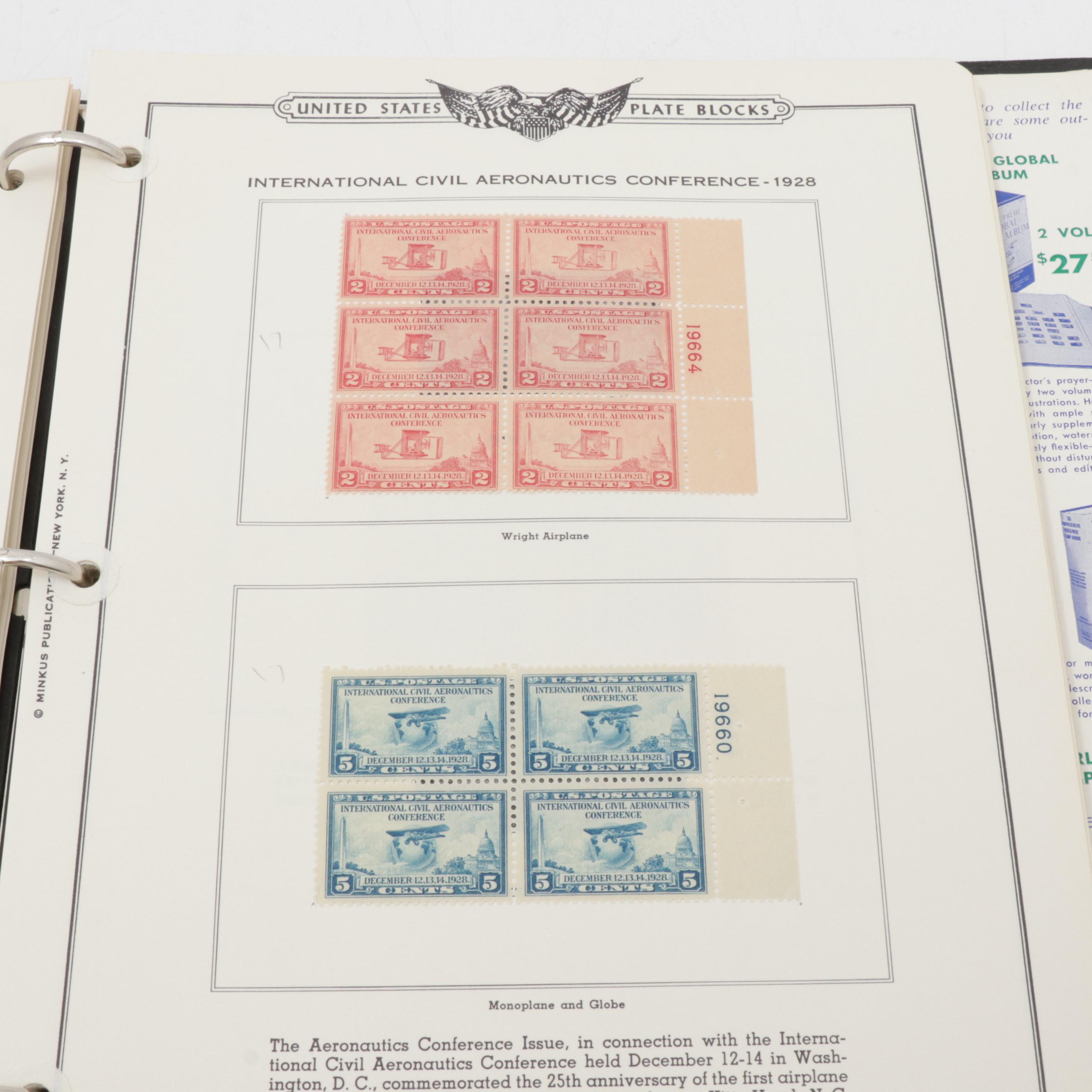 American Plate Block Album Volume I 1919-1937, Stamp Collection
