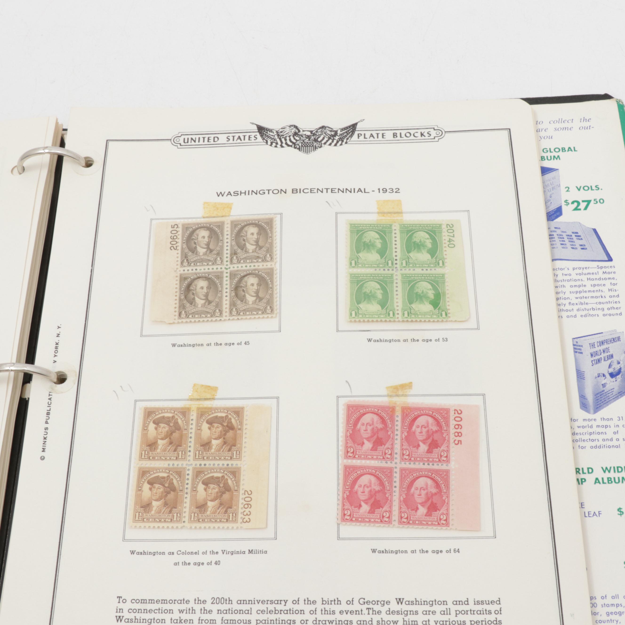 American Plate Block Album Volume I 1919-1937, Stamp Collection