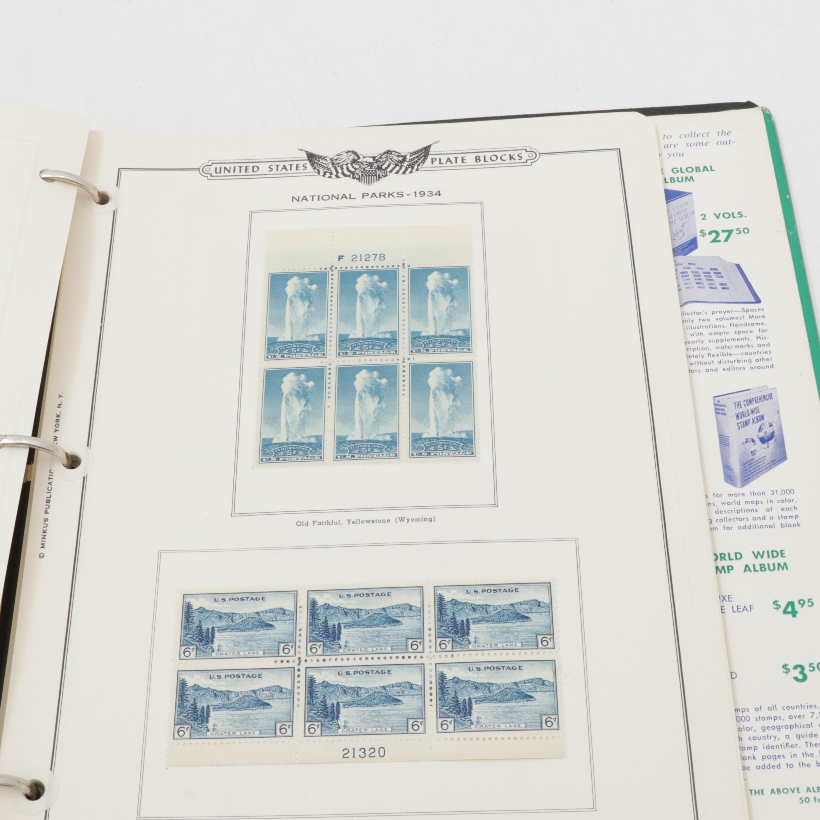 American Plate Block Album Volume I 1919-1937, Stamp Collection