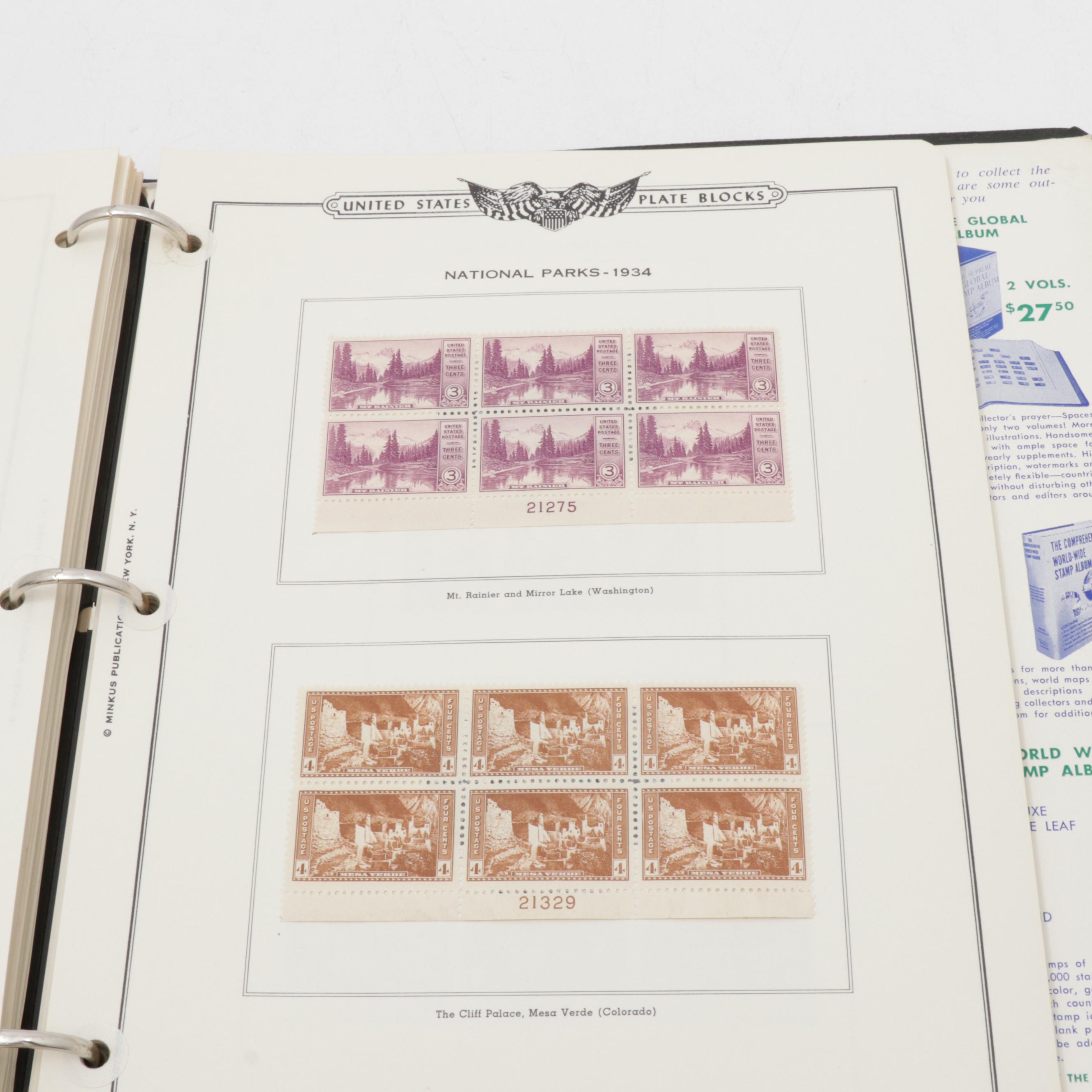 American Plate Block Album Volume I 1919-1937, Stamp Collection