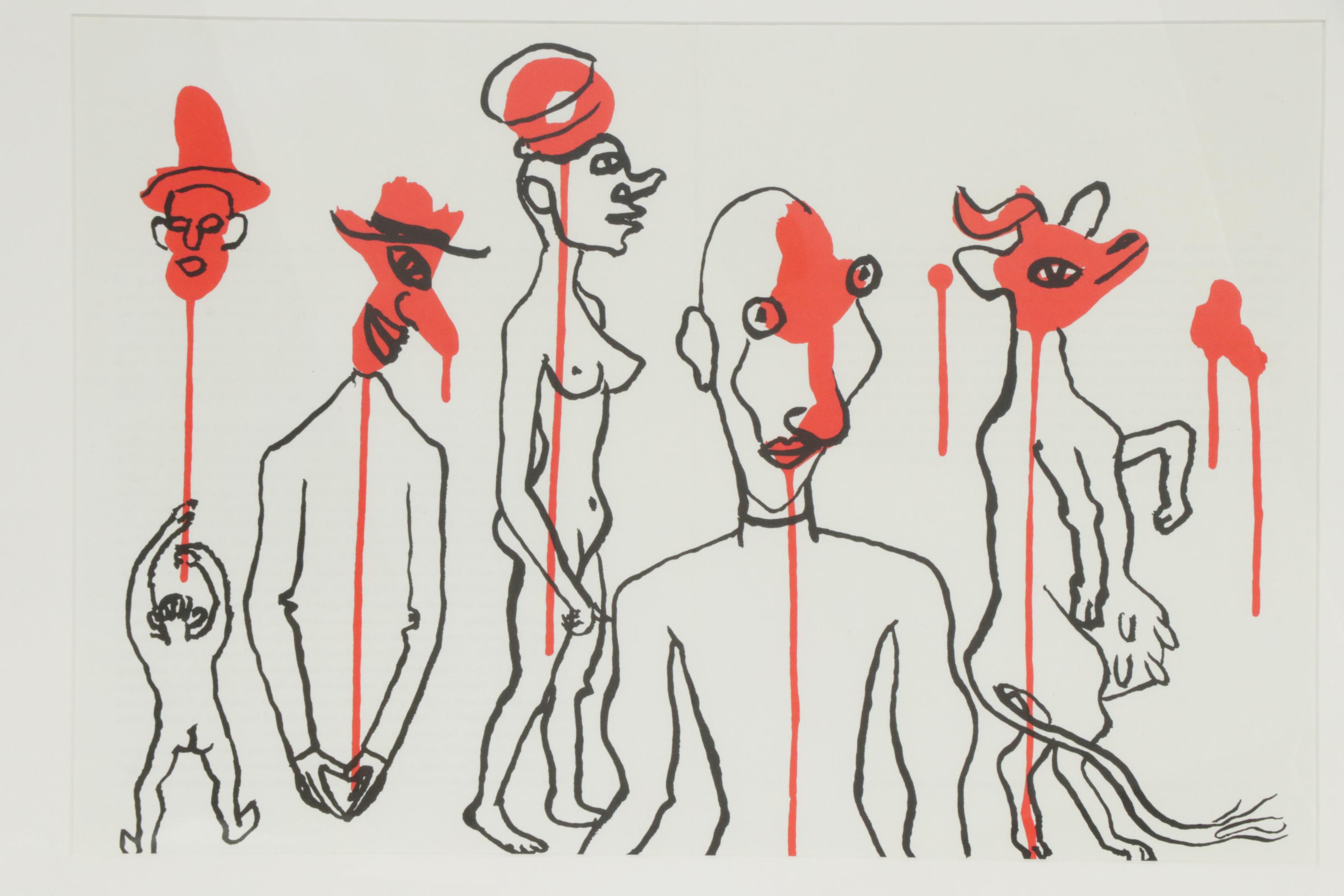 Alexander Calder Double Page Color Lithograph for "Derrière le Miroir"