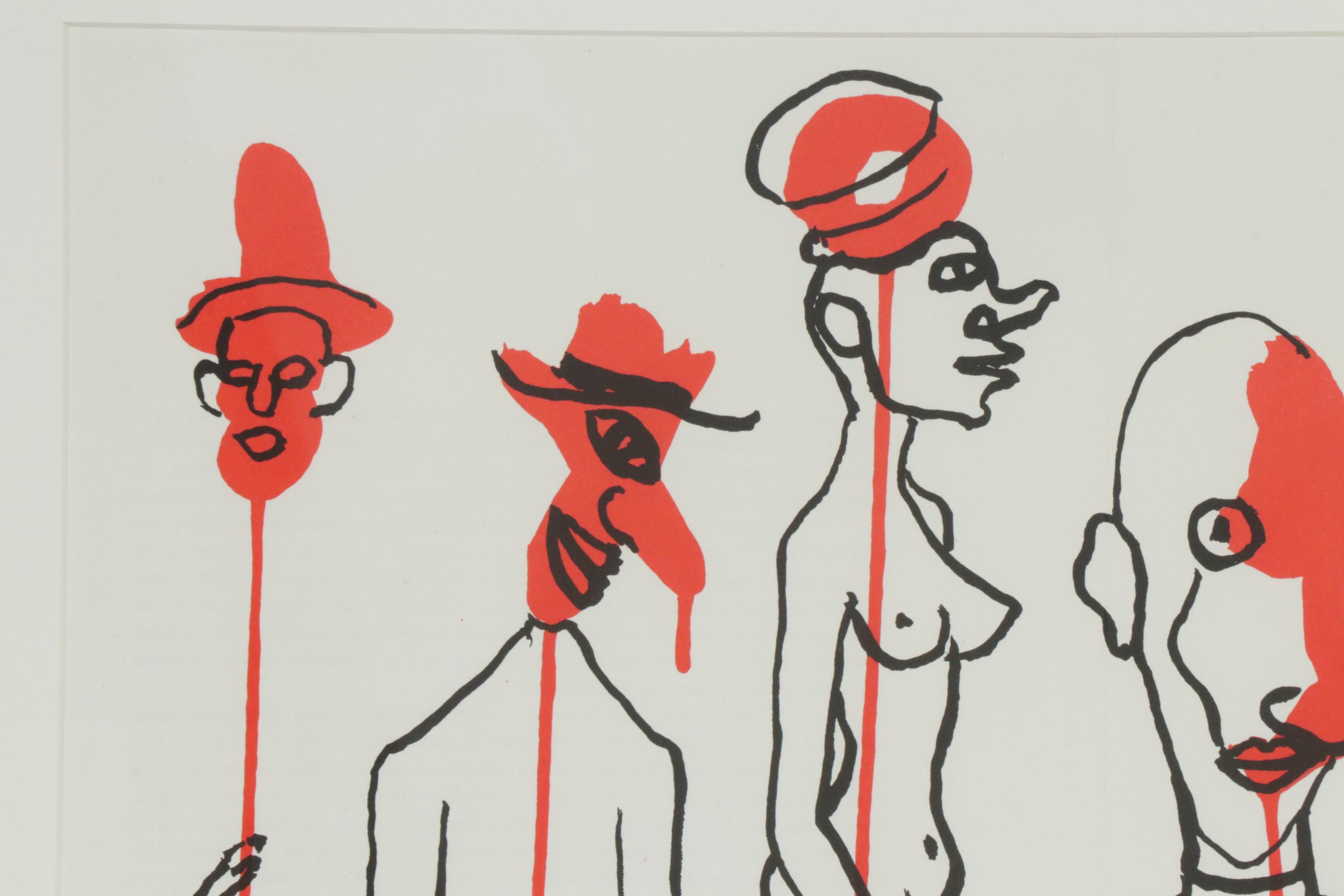 Alexander Calder Double Page Color Lithograph for "Derrière le Miroir"