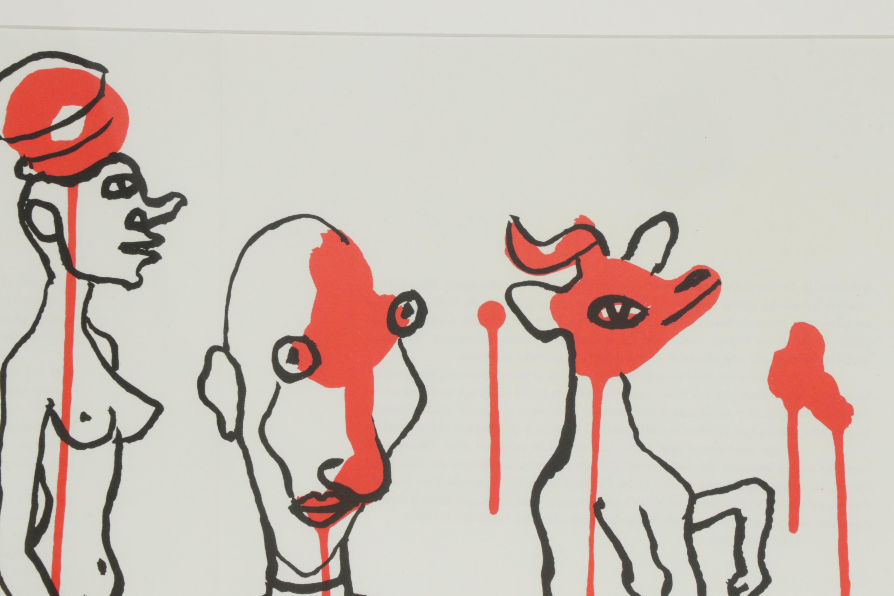 Alexander Calder Double Page Color Lithograph for "Derrière le Miroir"