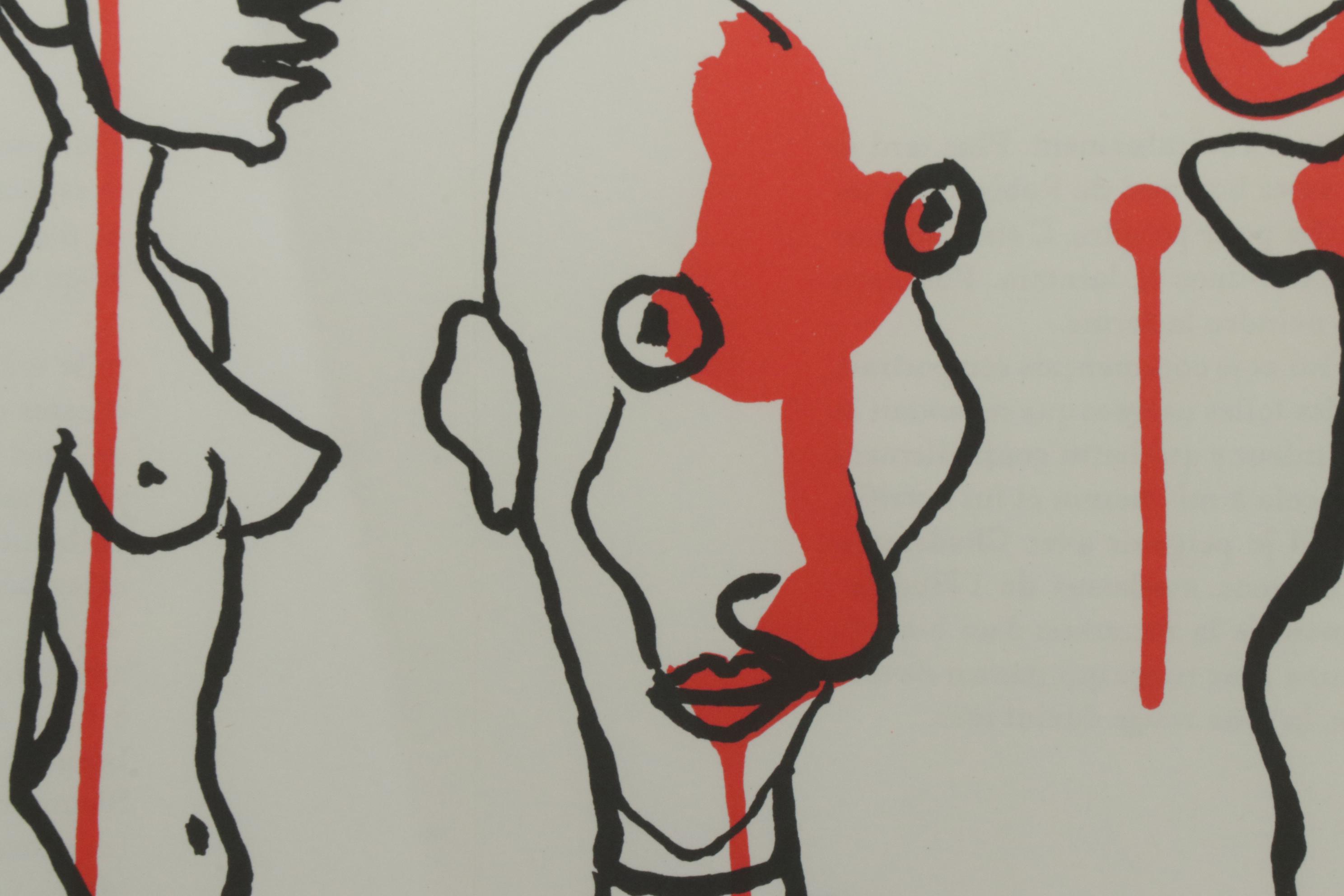 Alexander Calder Double Page Color Lithograph for "Derrière le Miroir"