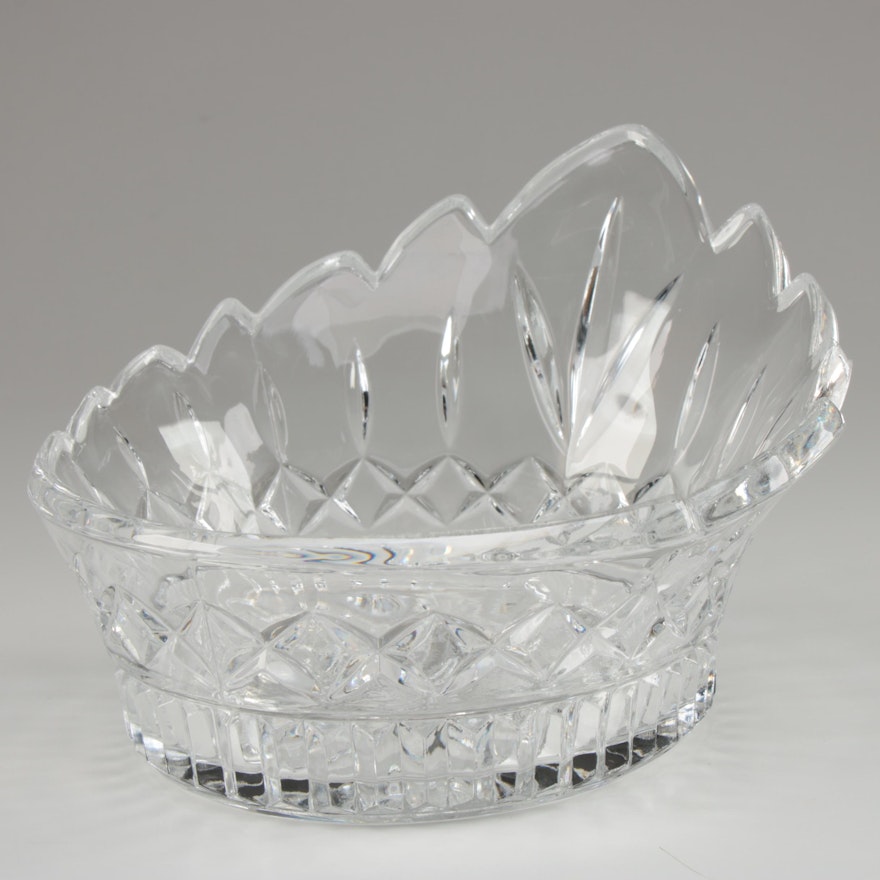 Crown Shaped Cut Glass Bowl