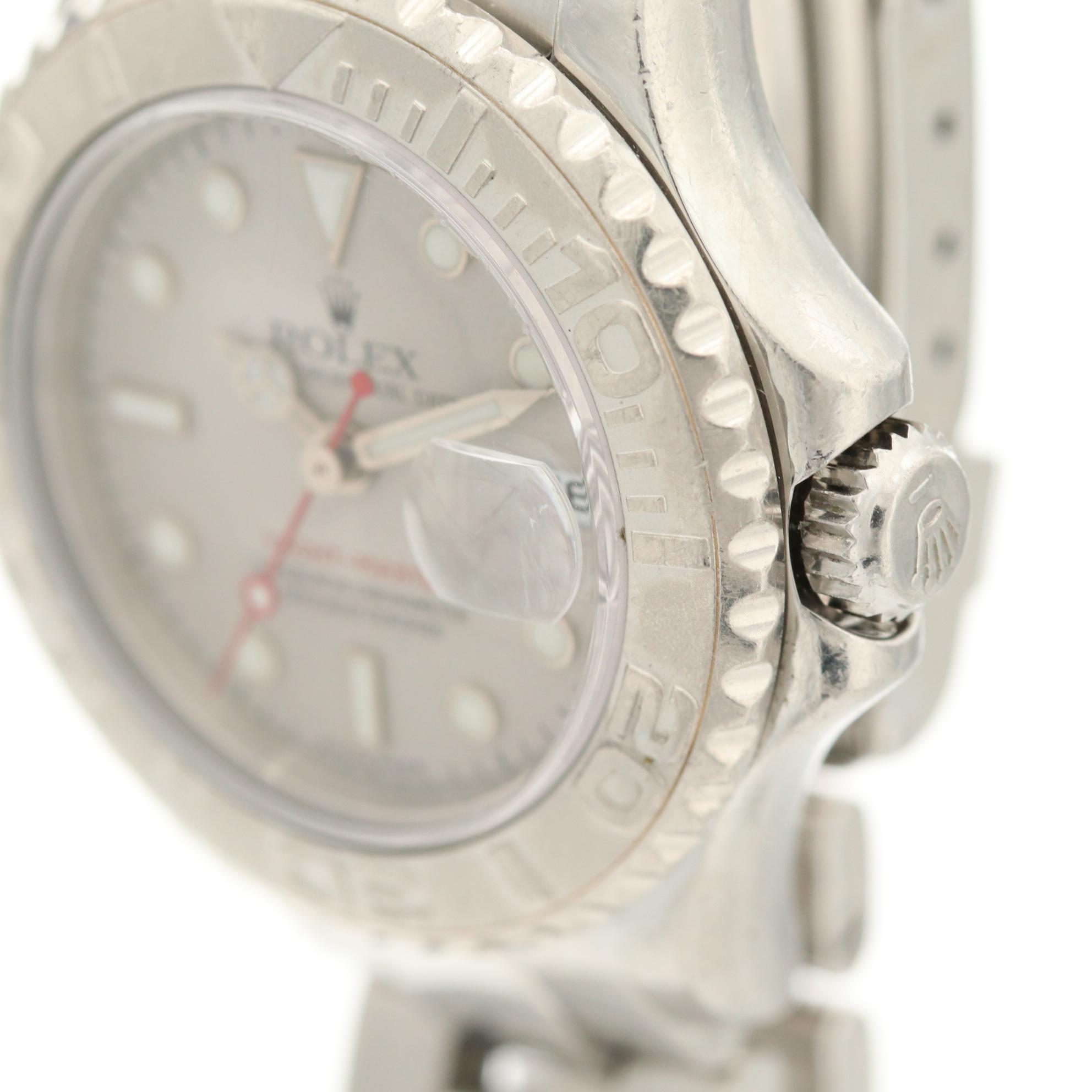 Rolex Platinum and Stainless Steel 1999 Yacht-Master Watch