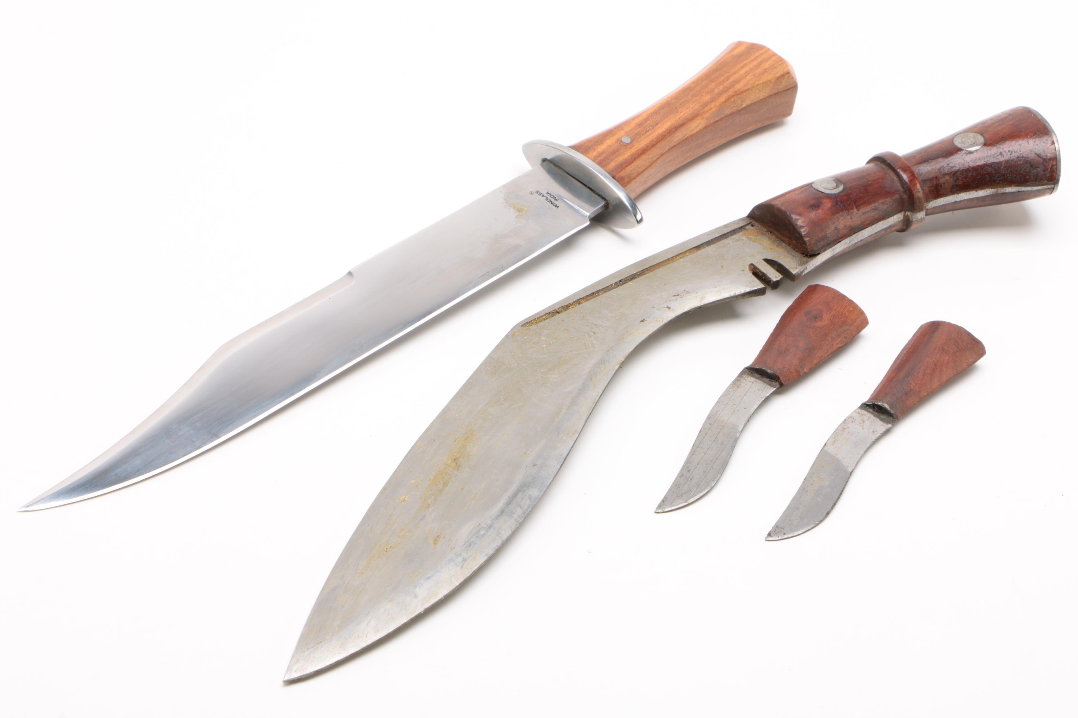 Windlass Steel Crafts Gurkha Regimental Kukri and Bowie Knife, Made in