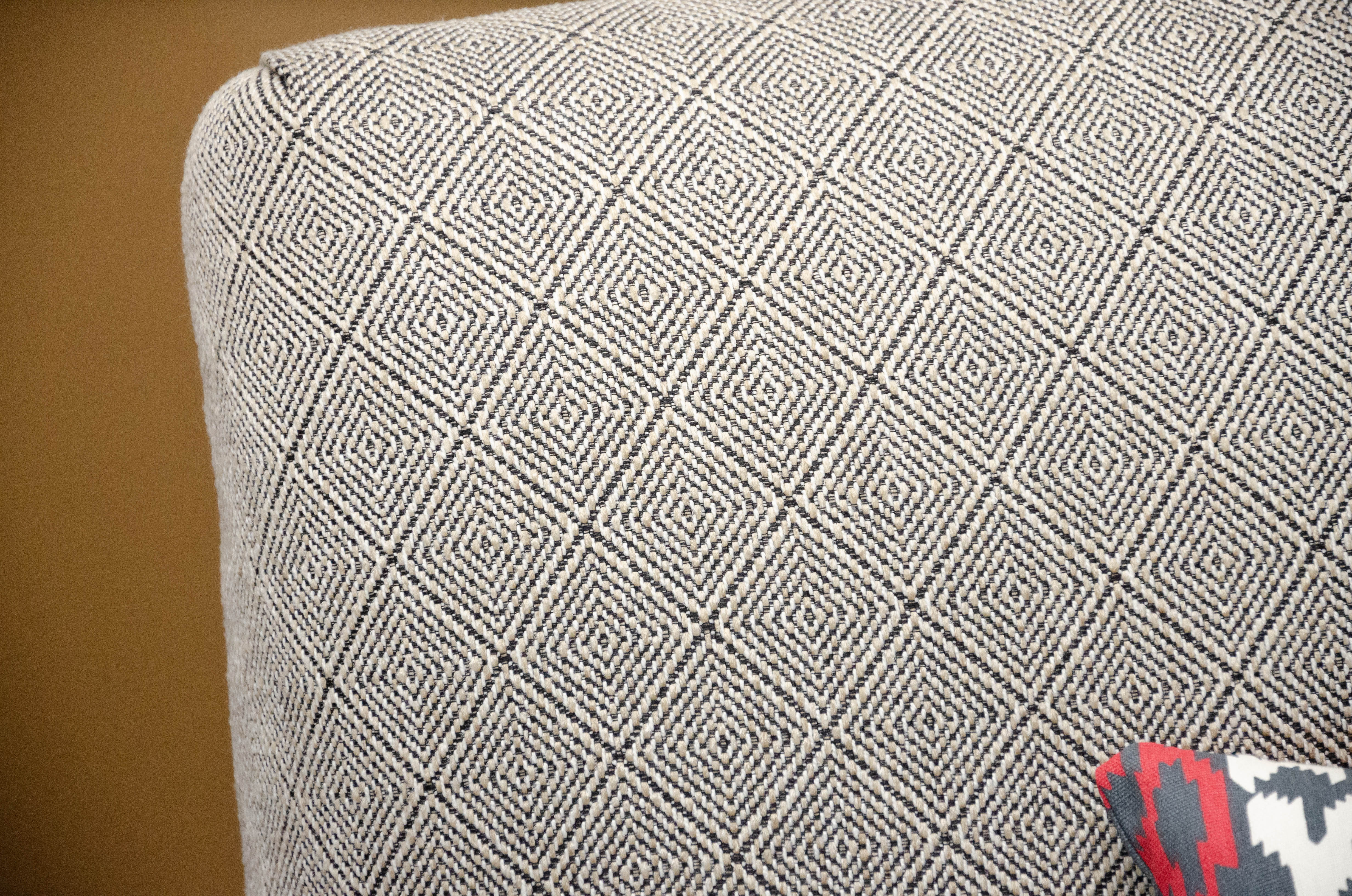 Pair of Rowe Furniture Upholstered Armchairs with Decorative Pillows