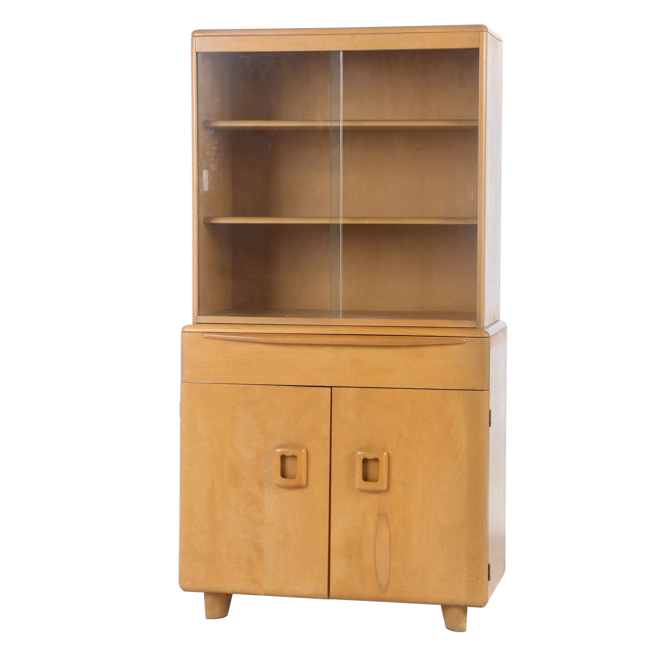 Heywood-Wakefield, Mid Century Modern Birch China Cabinet