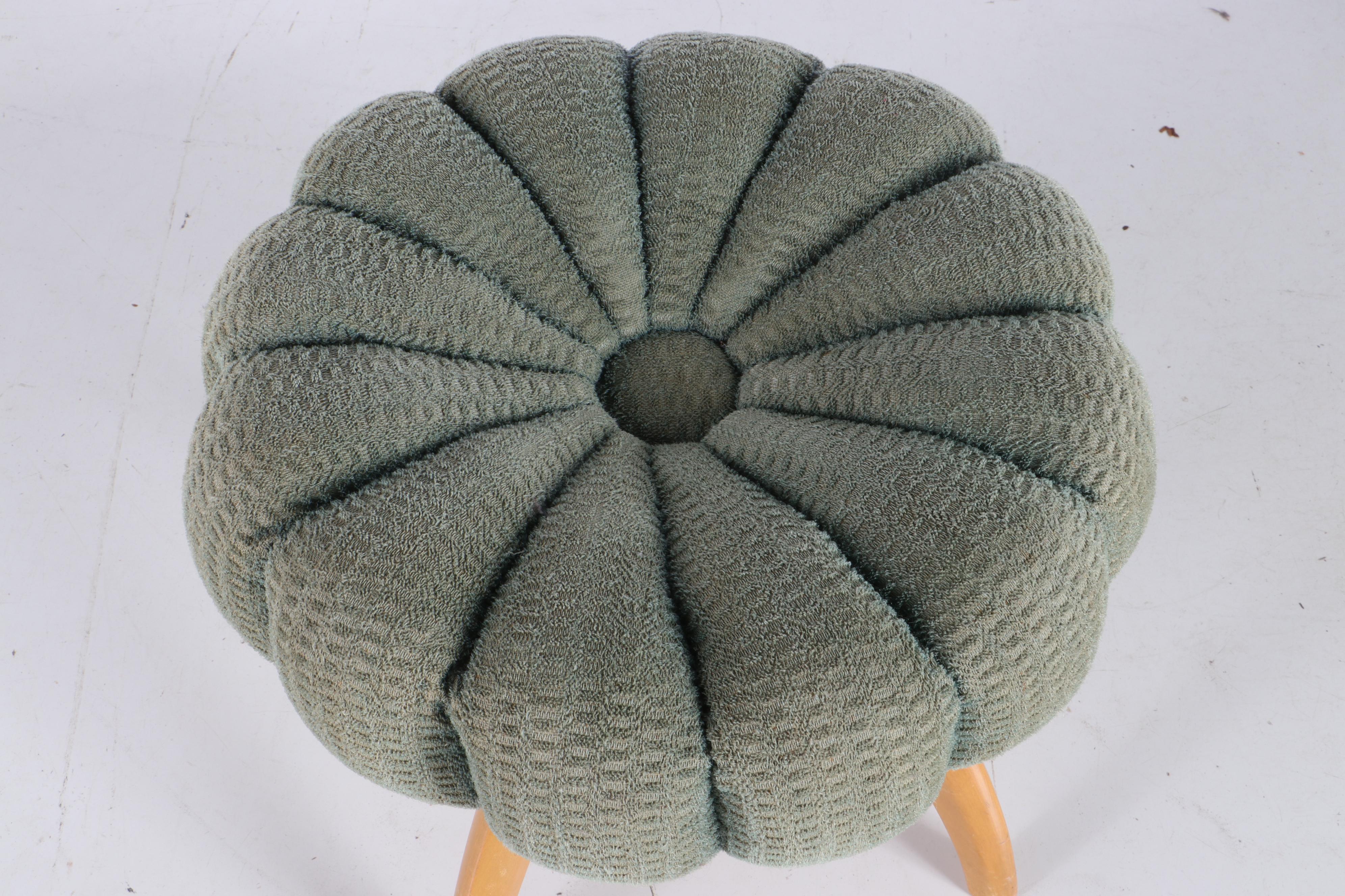 Leo Jiranek for Heywood-Wakefield, Art Deco "Airflow" Vanity Plus Swivel Stool