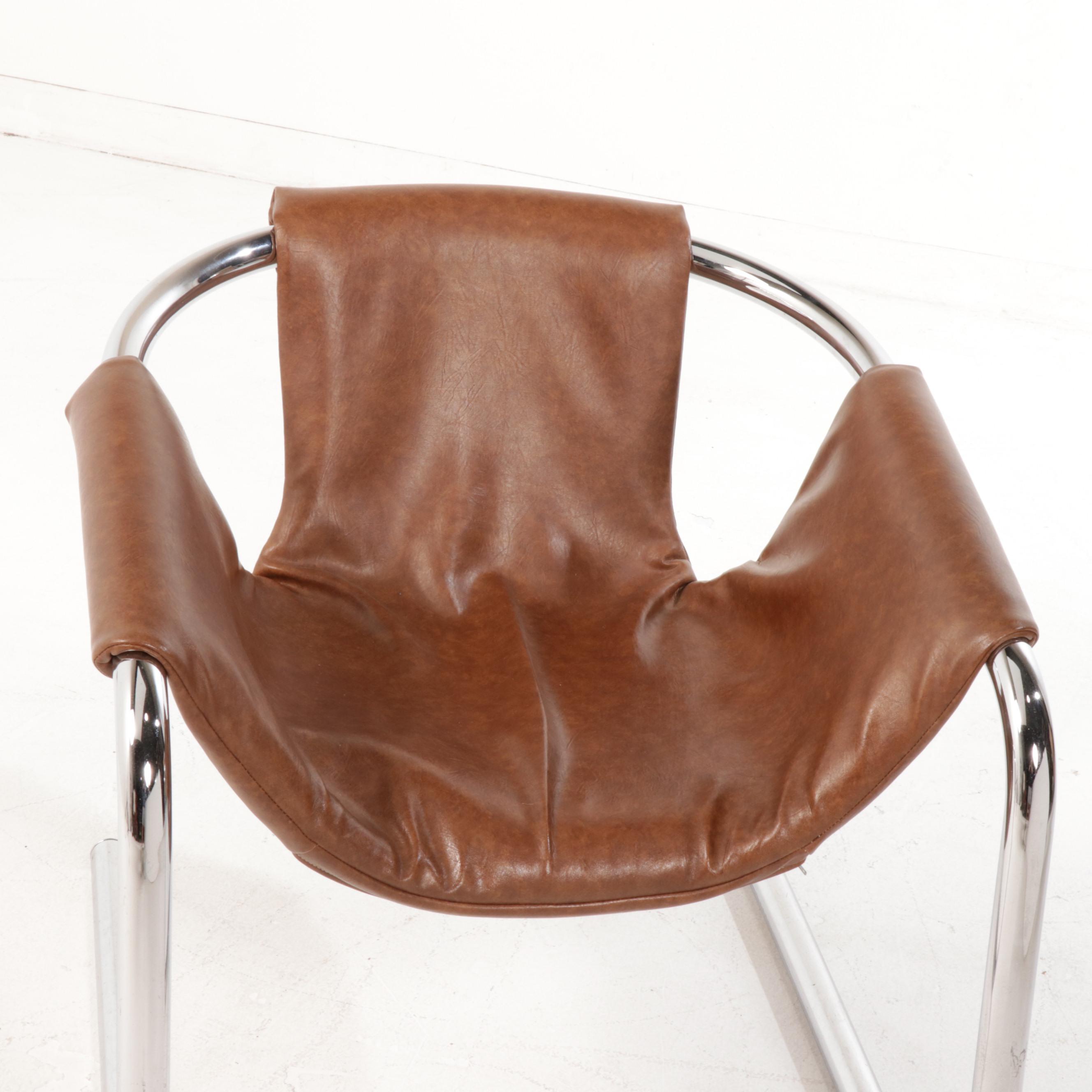 Tubular Chrome Framed Zermatt Chair by Vecta, circa 1970's